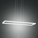 LED-pendellampa Bard, 92 x 32 cm, vit