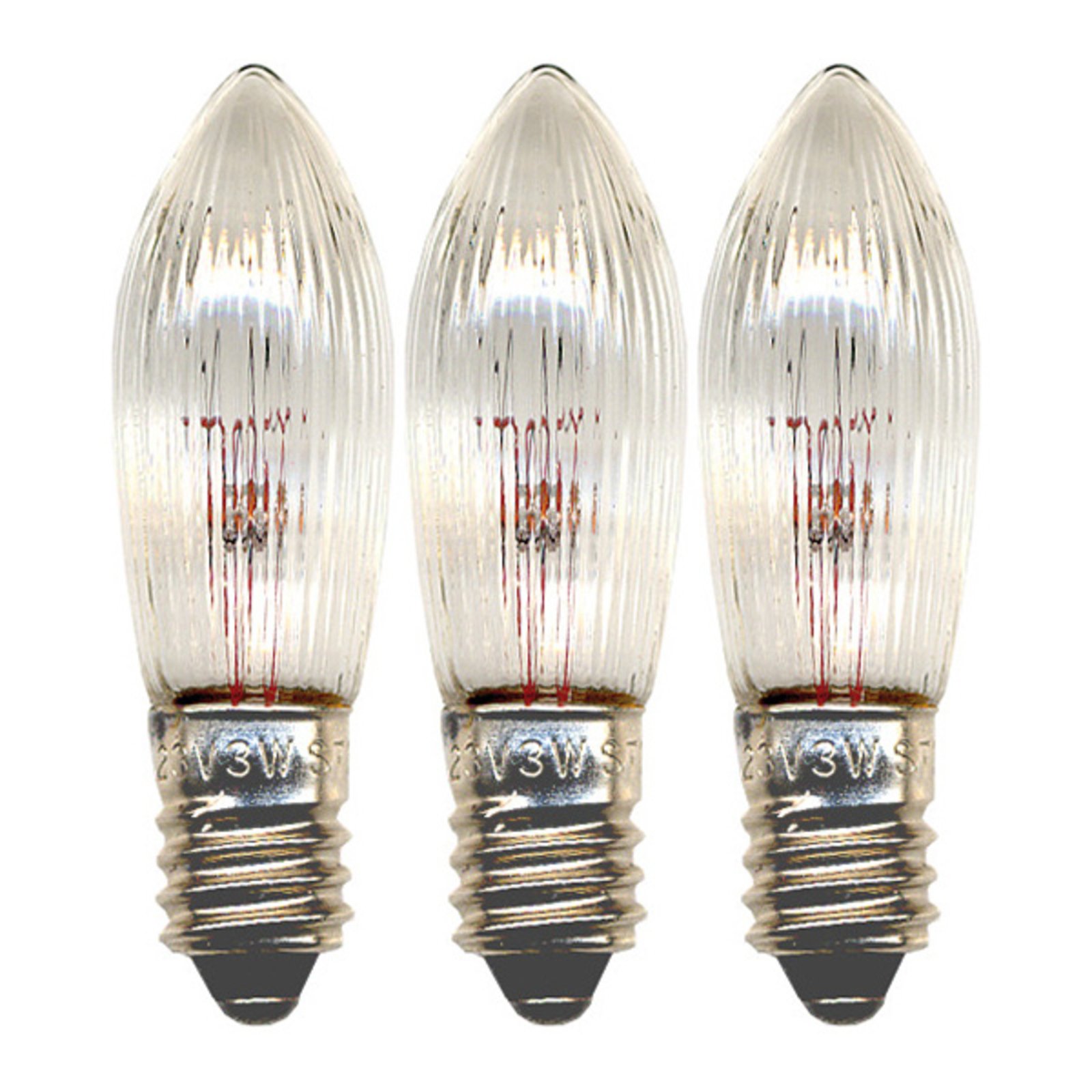 Vervangingslamp E10 3W 3-pack