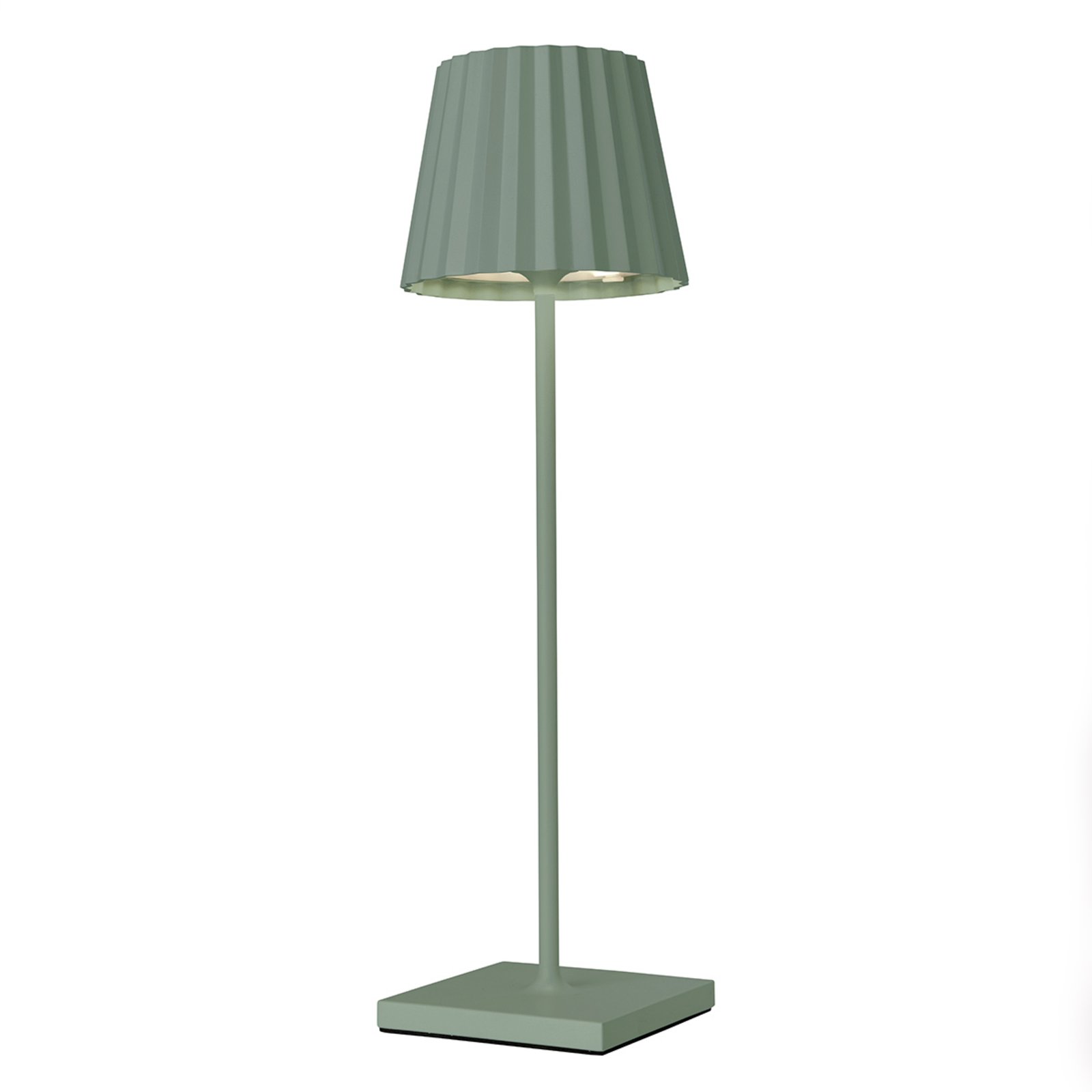 Sompex LED outdoor table lamp Troll 2.0, green, aluminium, 2.2 W, energy efficiency: A+, H: 38 cm