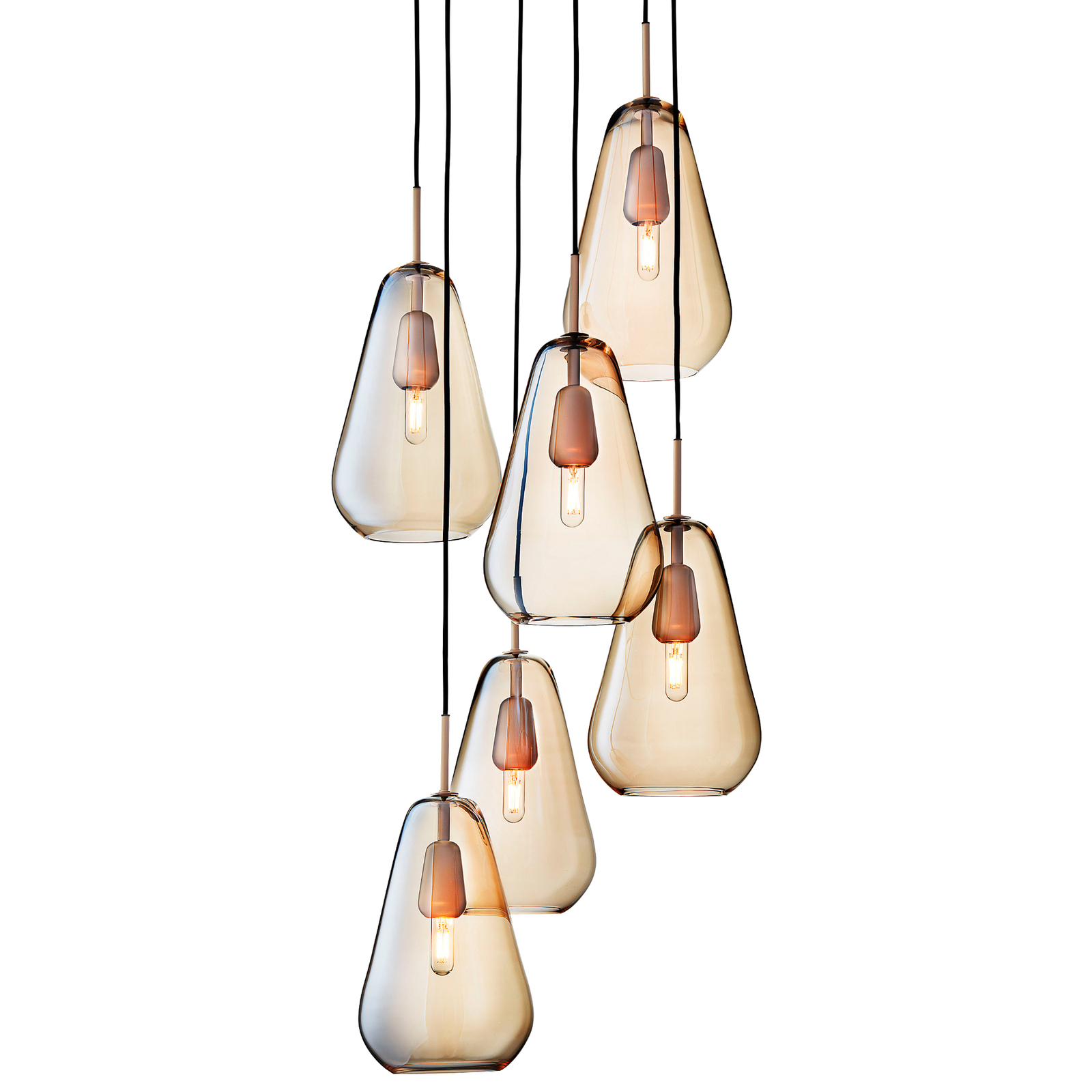 Anoli 6 Krohnleuchter Nordic Gold/Gold - Nuura