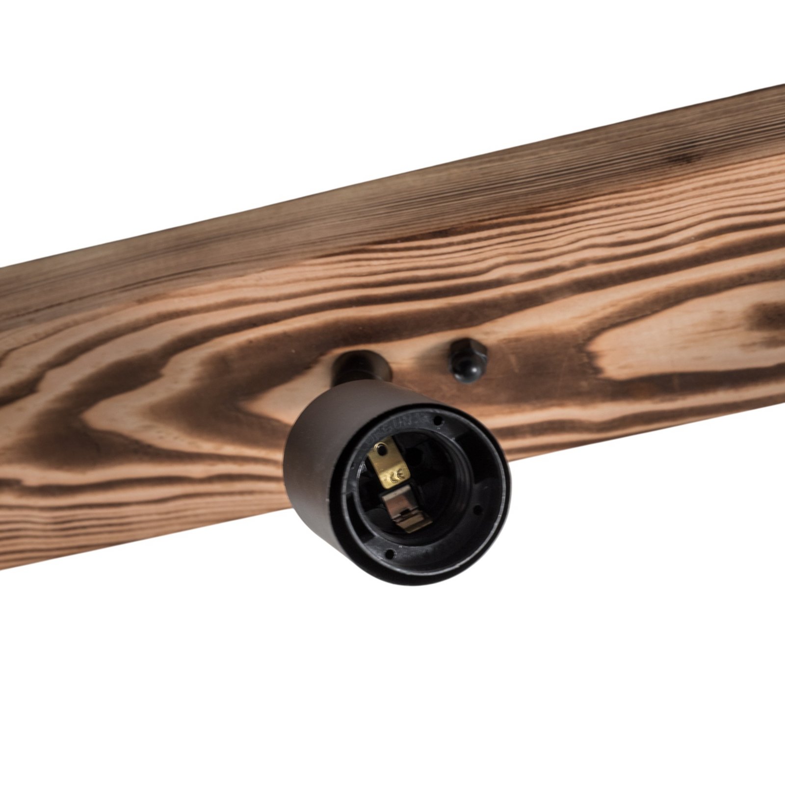 Downlight Duarte, 4 lyskilder, trefarget/svart, tre Downlight Duarte, 4 lyskilder, trefarget/svart, tre