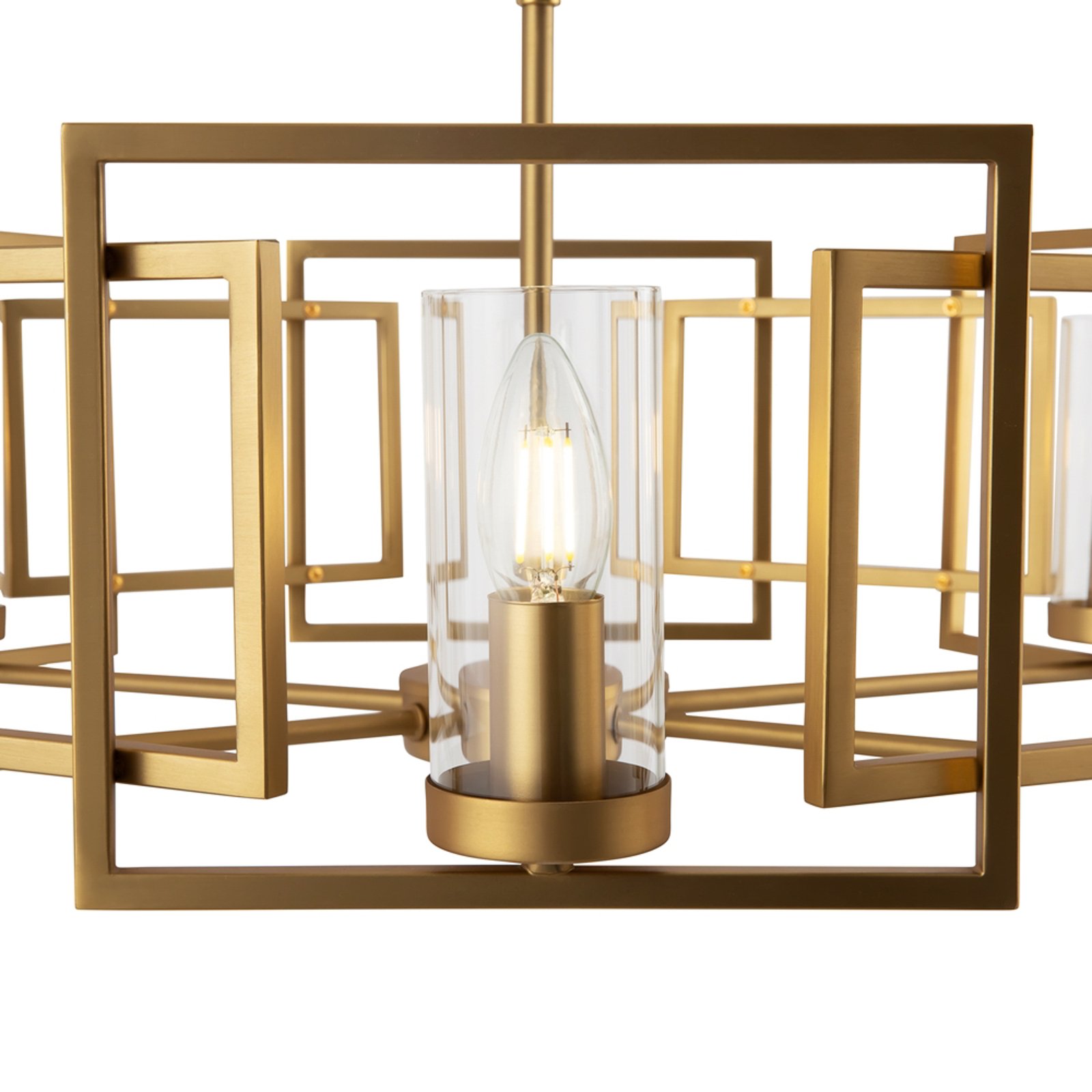 Maytoni Bowi pendant light, Ø 65.6 cm, gold-coloured, 6 x E14