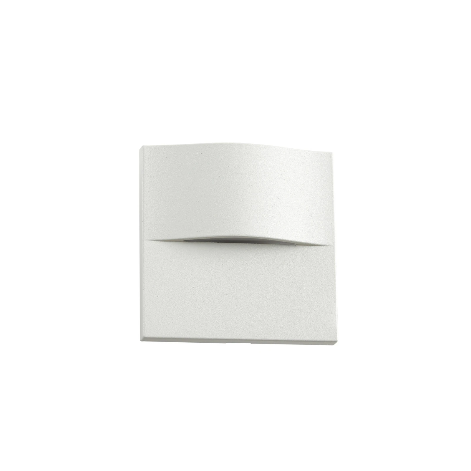 Applique encastrable LED Lindby Alune, blanche, courbée, 8 x 8 cm, IP65