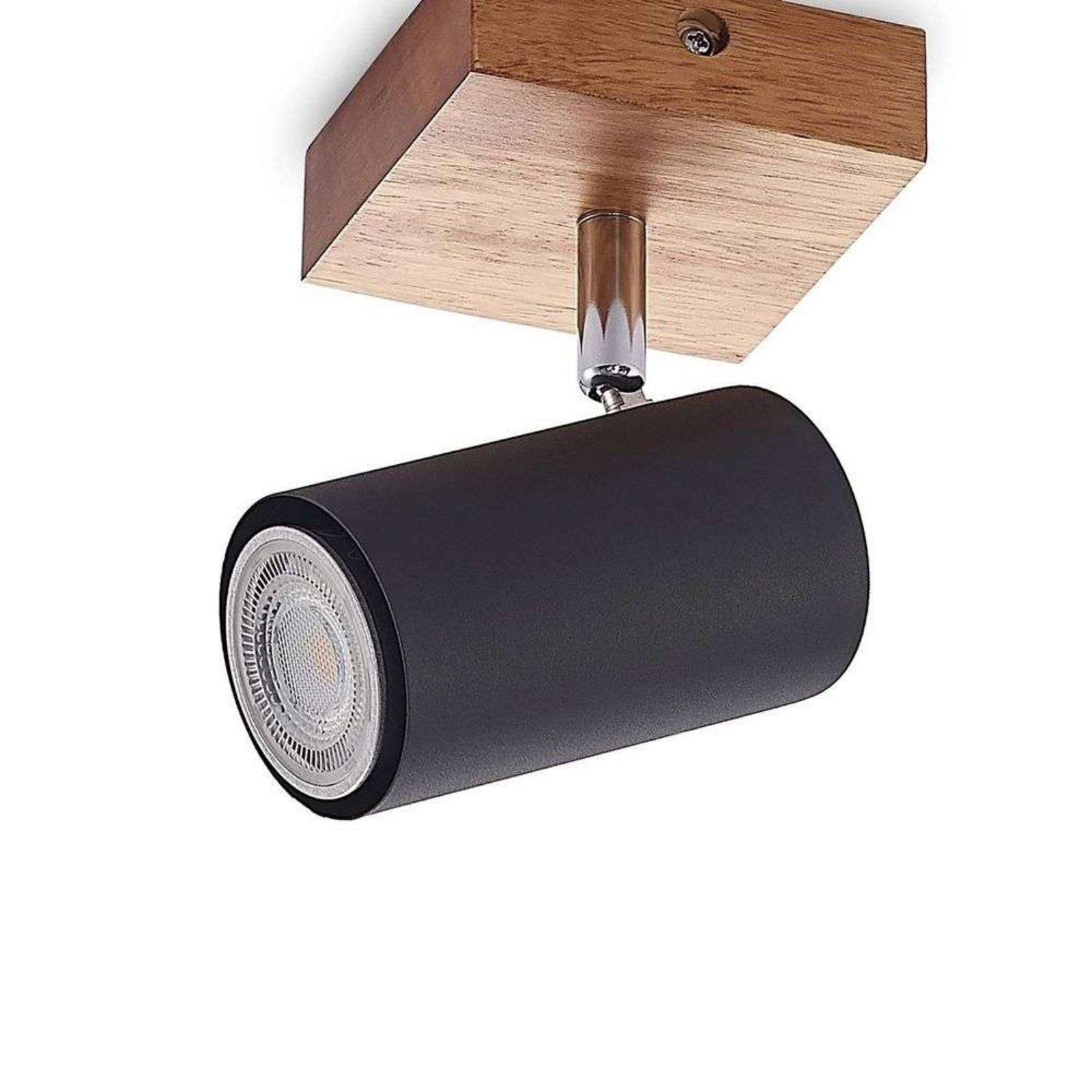 Maniva Plafonieră Black/Wood - Lindby