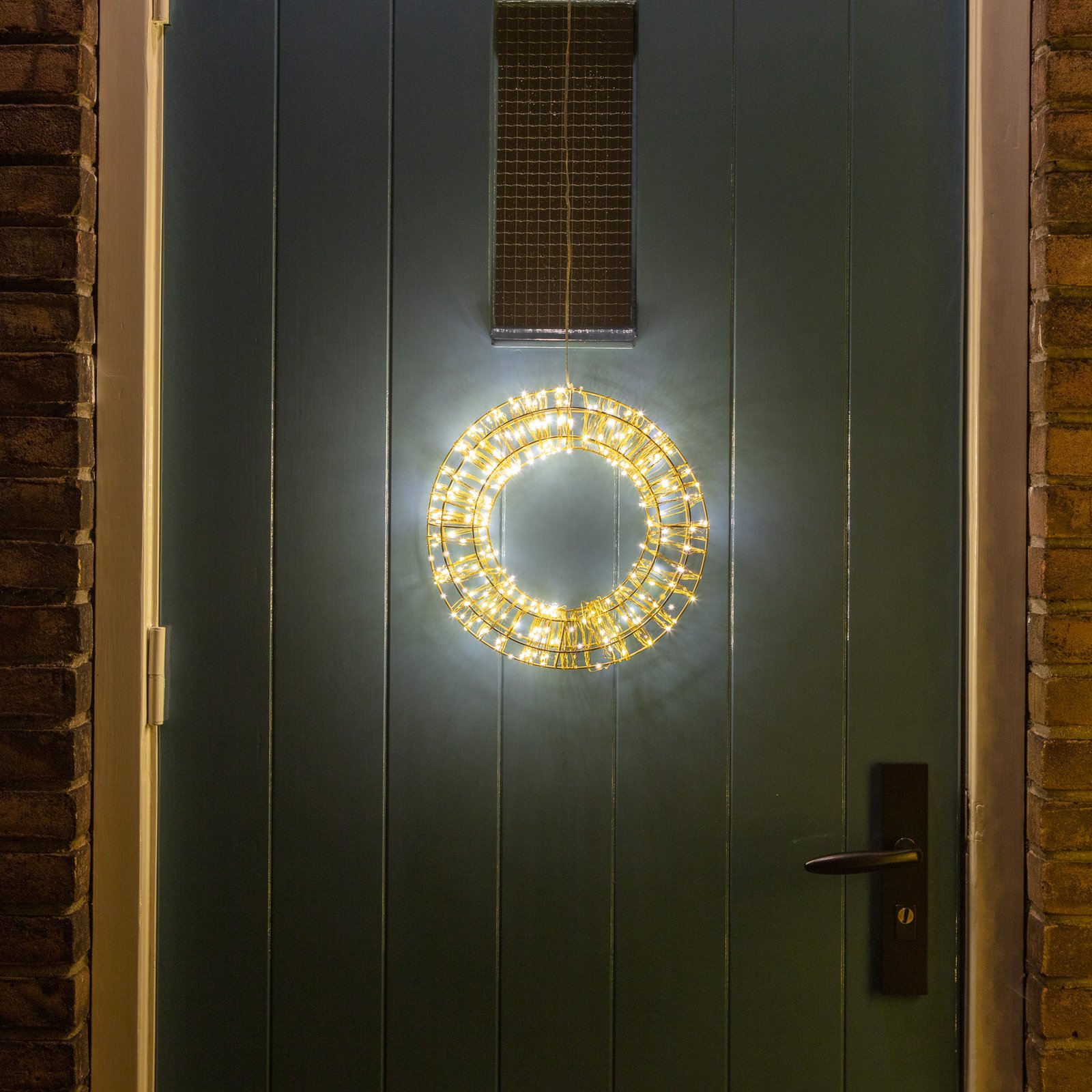 LED-Weihnachtskranz, extra warmweiß, dimmbar