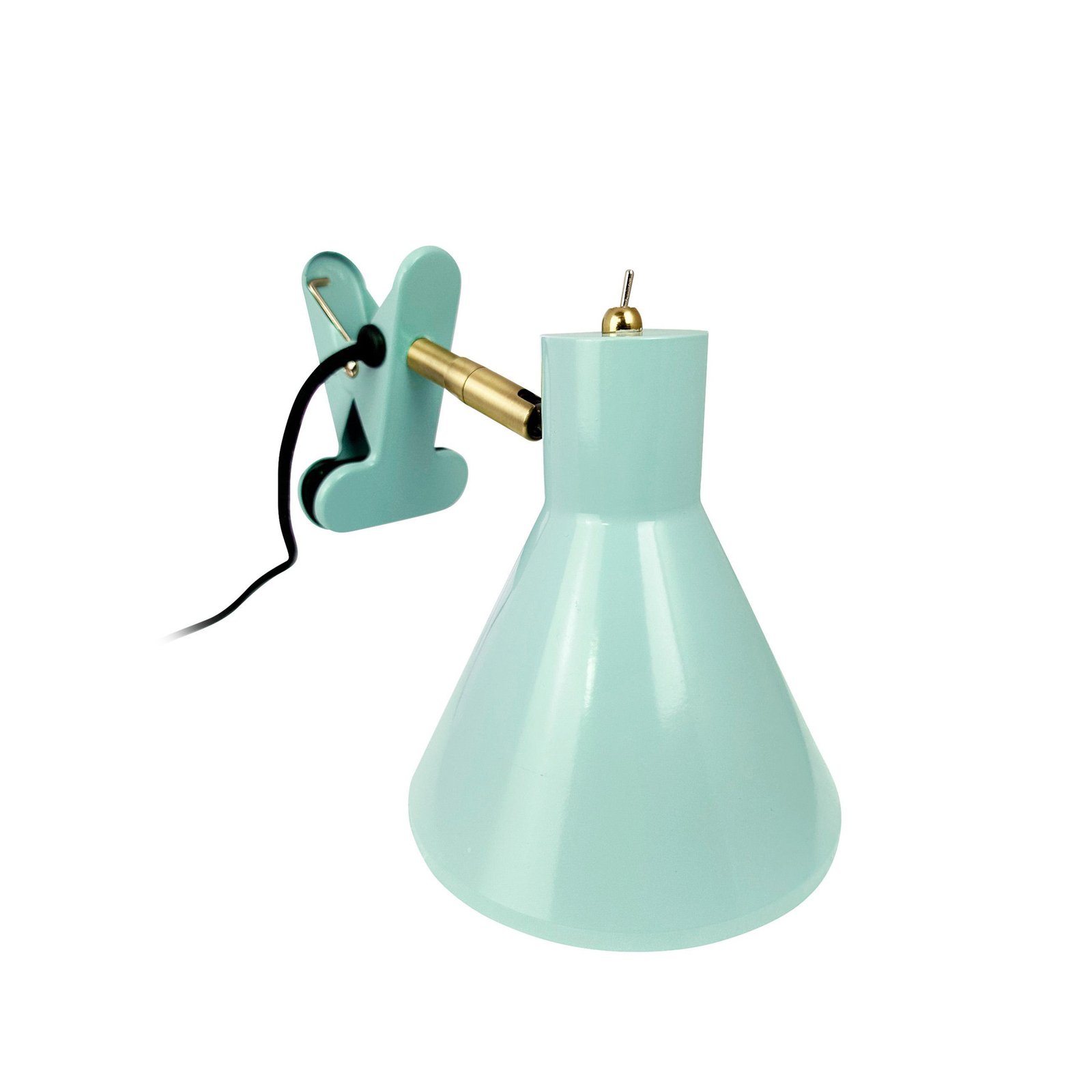 Dyberg Larsen lampe à pince Sleep, vert menthe, Ø 15 cm, acier