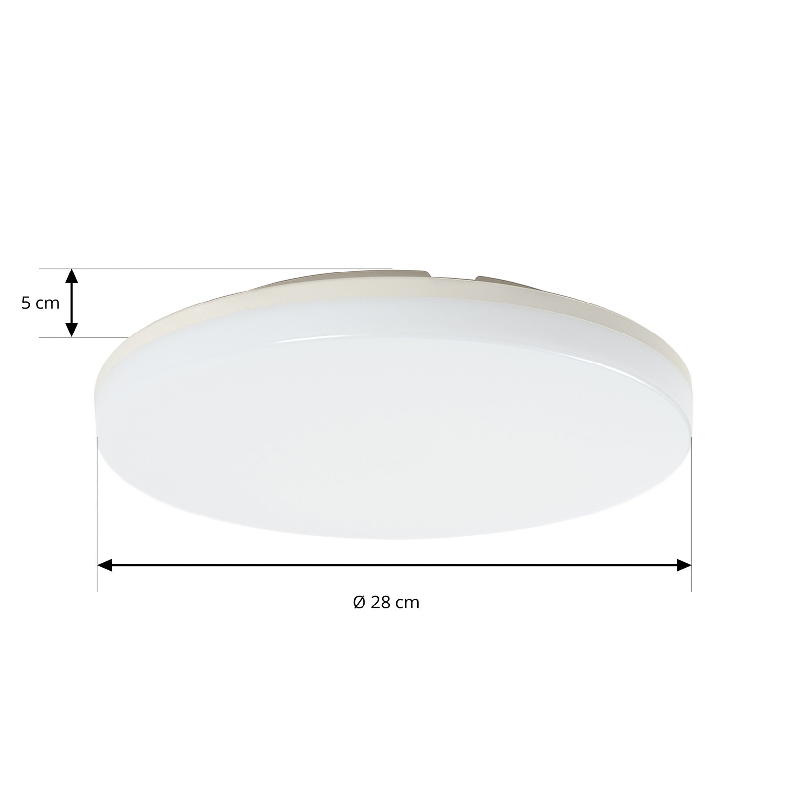 Prios Artin LED plafondlamp, rond, 28 cm