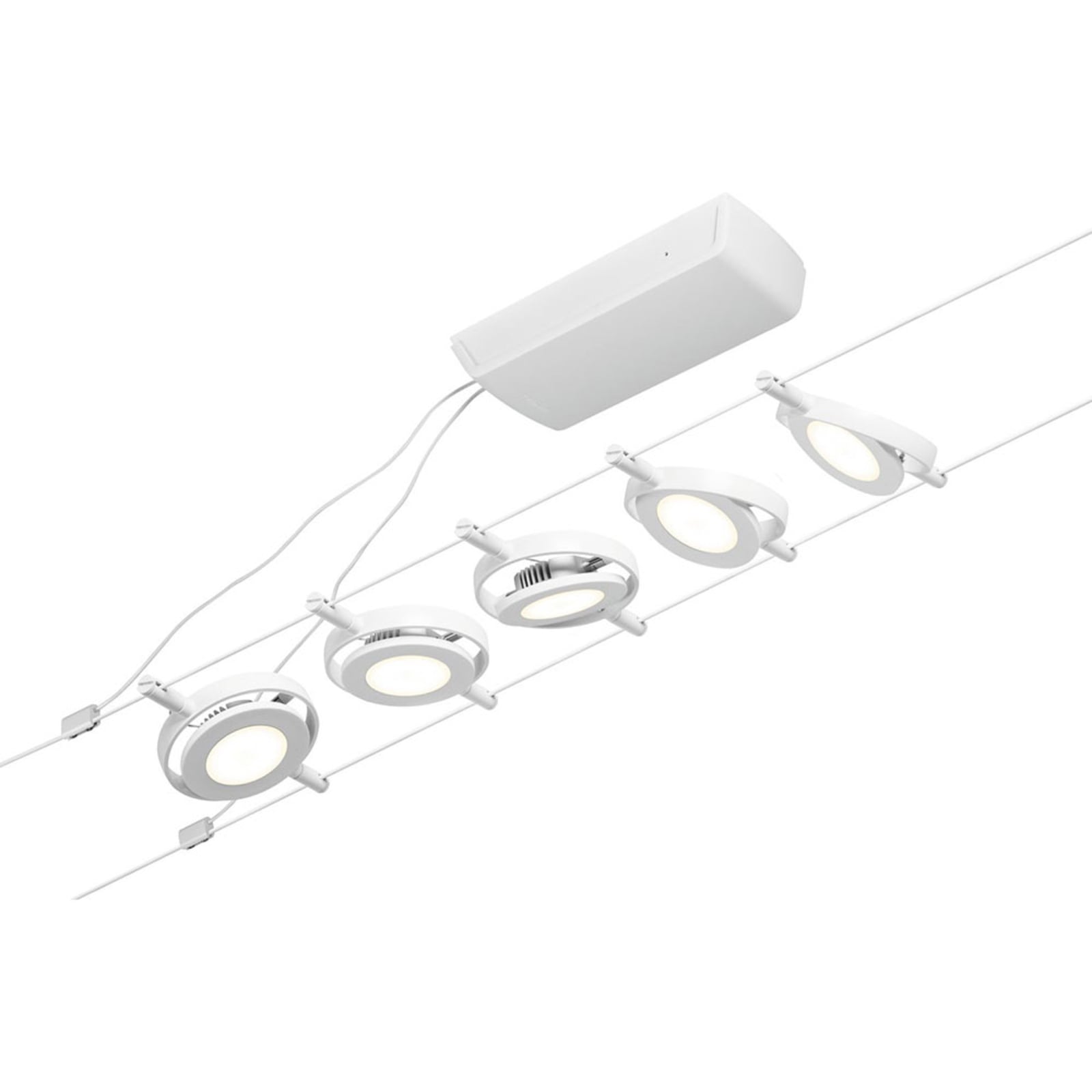Wire RoundMac LED-vaijerijärjestelmä, valkoinen, 5-lamppuinen - Paulmann