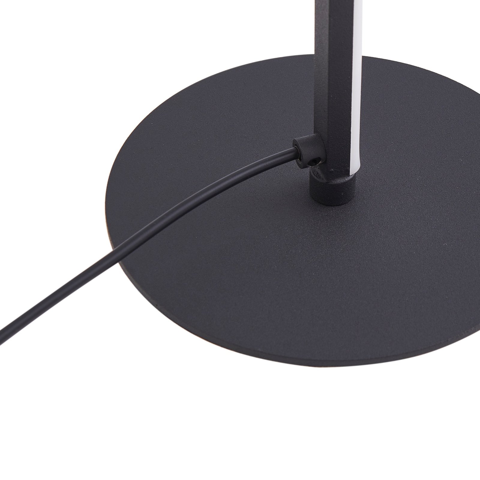 Lindby lampe de table LED Pajaro, 49cm, noir, aluminium, flamant rose