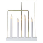 Fensterleuchter Glossy mit Metallrahmen, 4-flammig