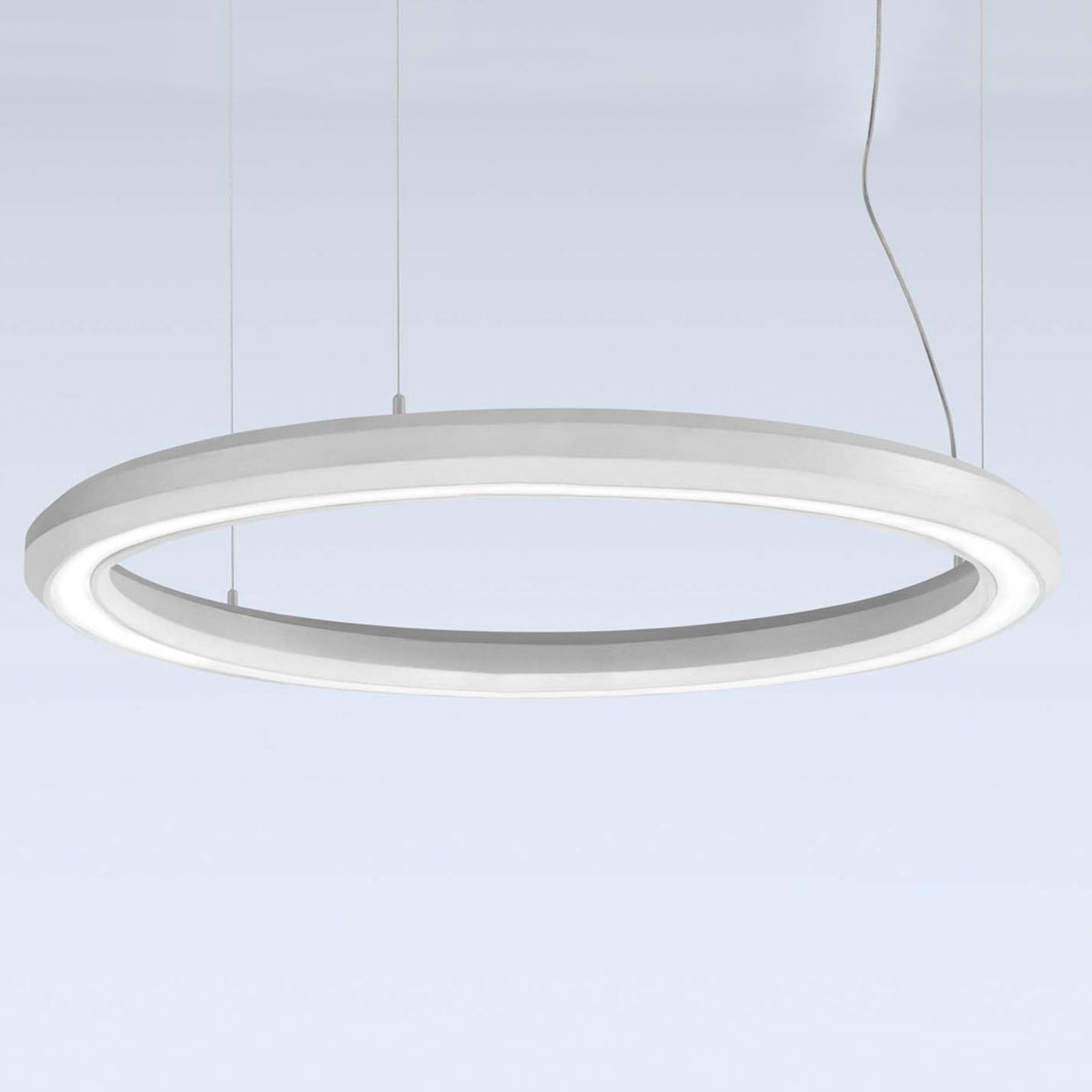 Suspensie cu LED Materica fund Ø 90 cm alb