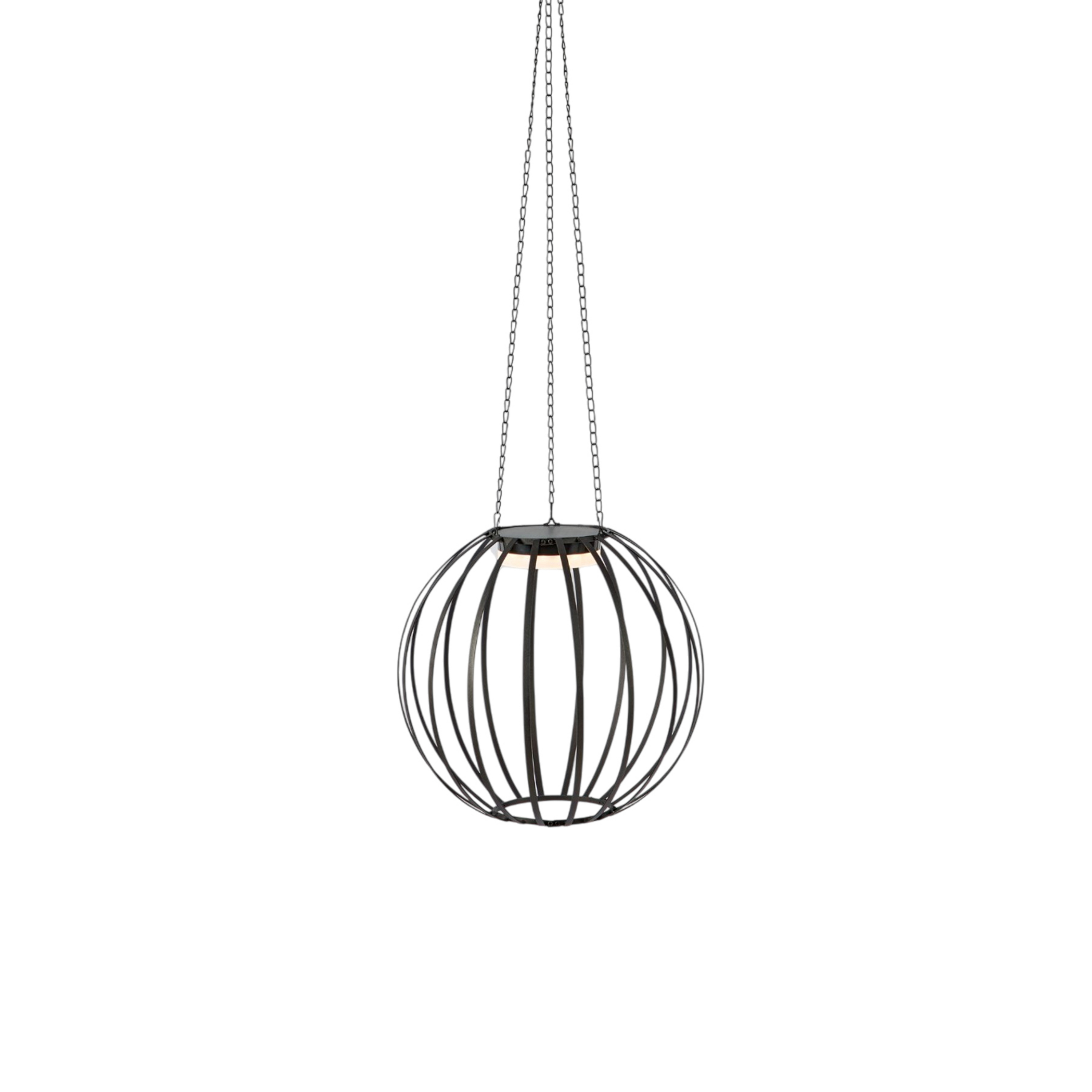 Kivo LED-Solar-Pendellampe, Ø 37 cm, schwarz, IP44, dim. - Markslöjd