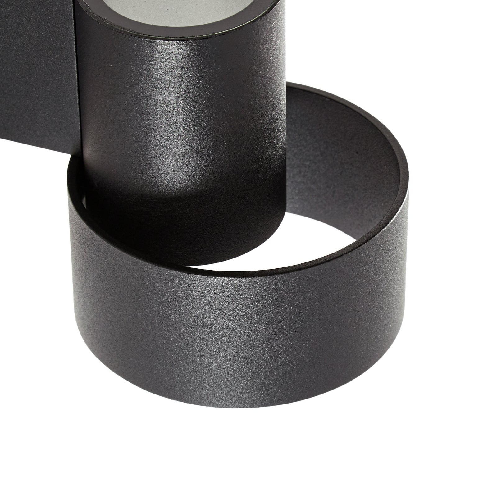 Elune LED outdoor wall lamp, matt black, up/down - Lucande