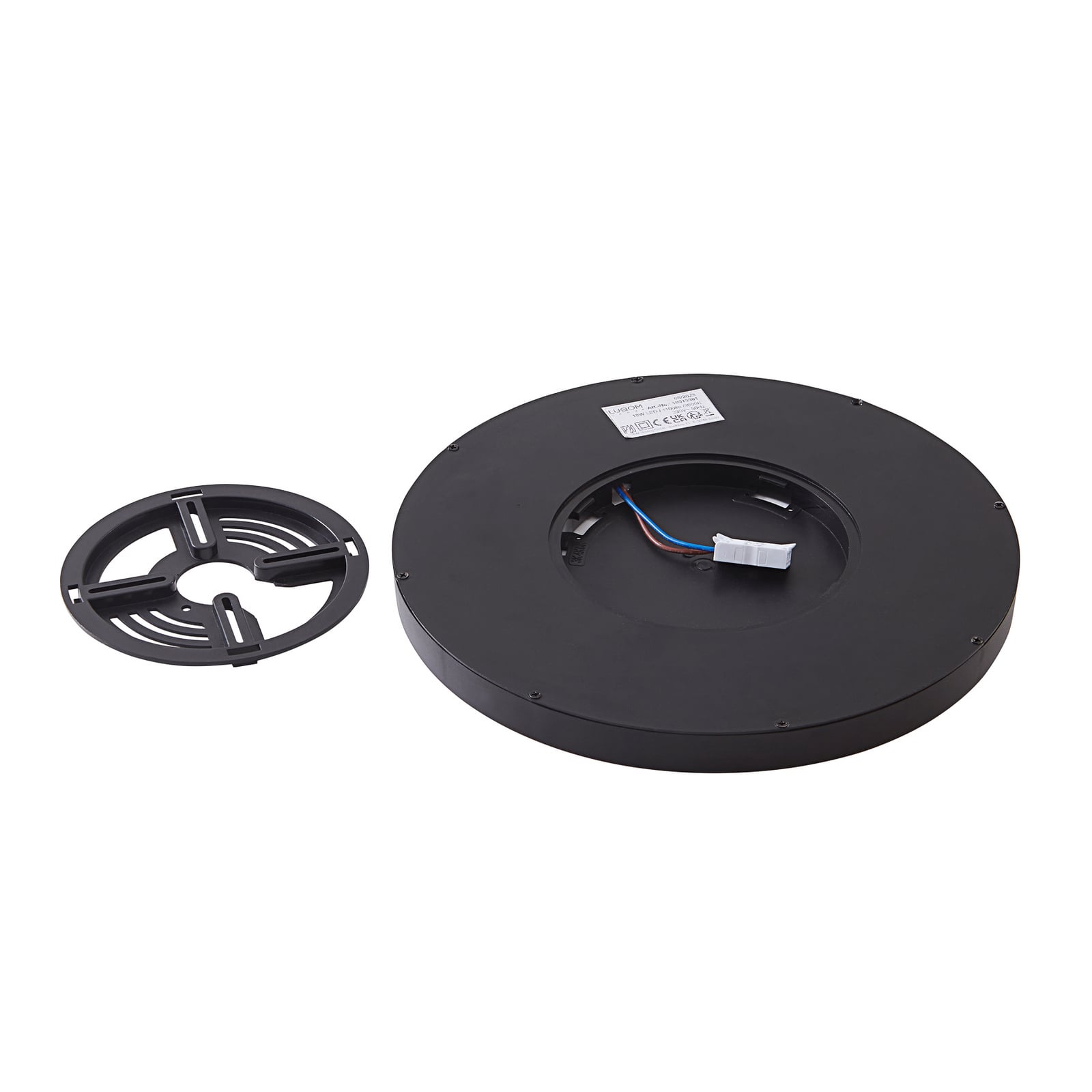 Lindby LED taklampa Pravin, Ø 30 cm, CCT, svart