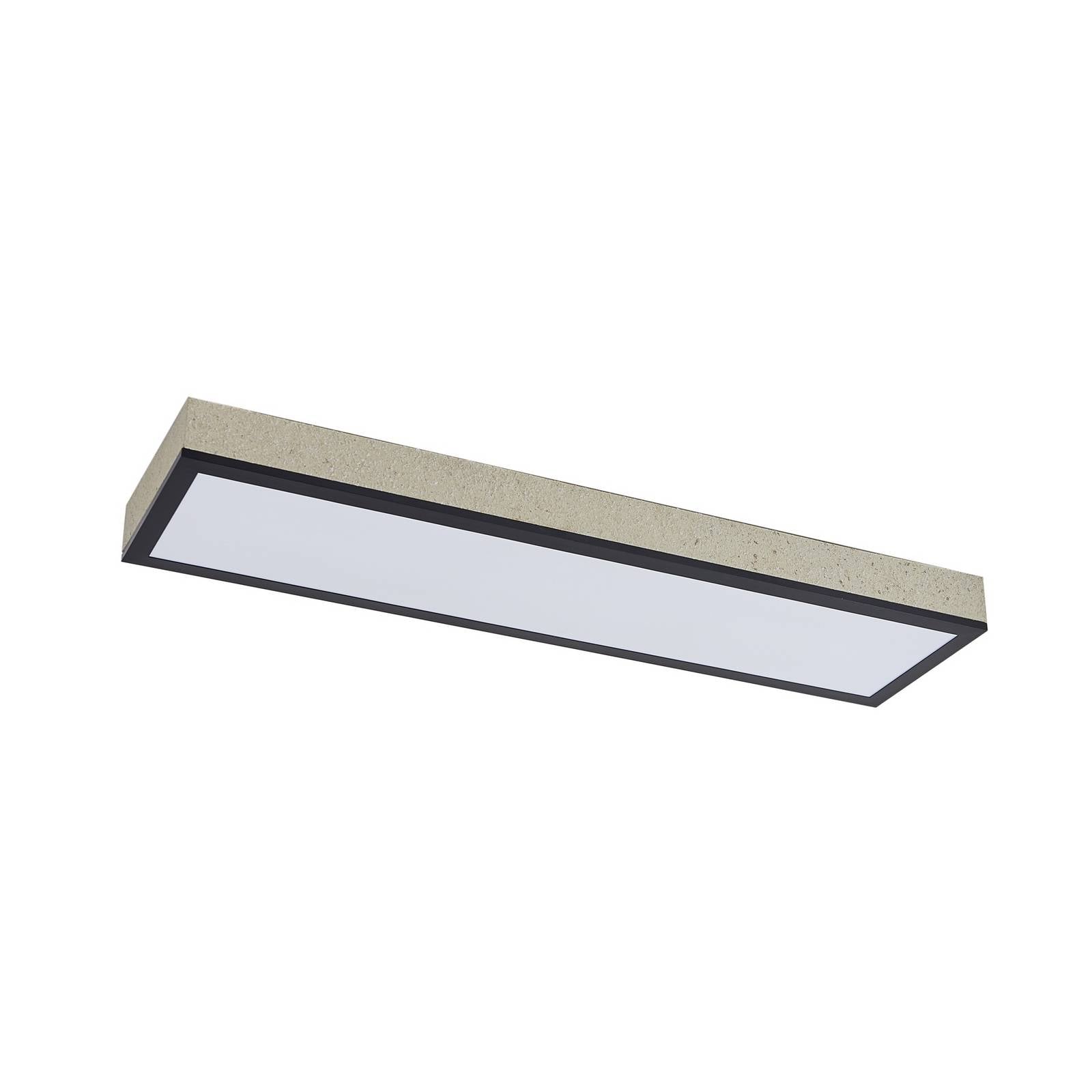 Lindby LED-Deckenlampe Laviona, CCT, dimmbar, Beton, 80 cm