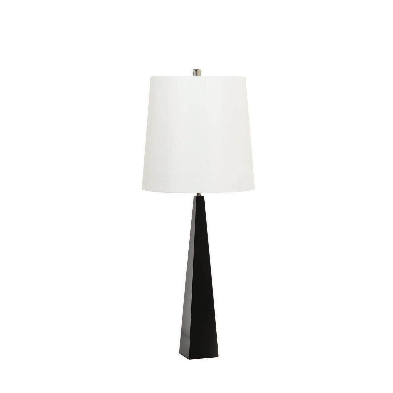 Lámpara de mesa Ascent, negra, pantalla blanca
