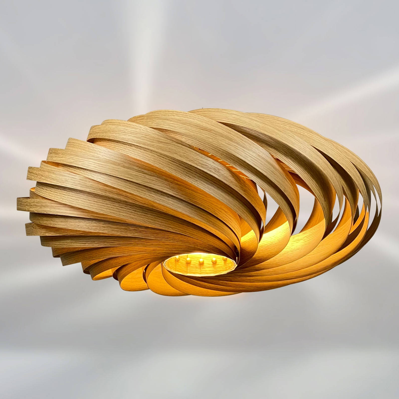 Gofurnit Veneria mennyezeti lámpa, tölgy, Ø 60 cm