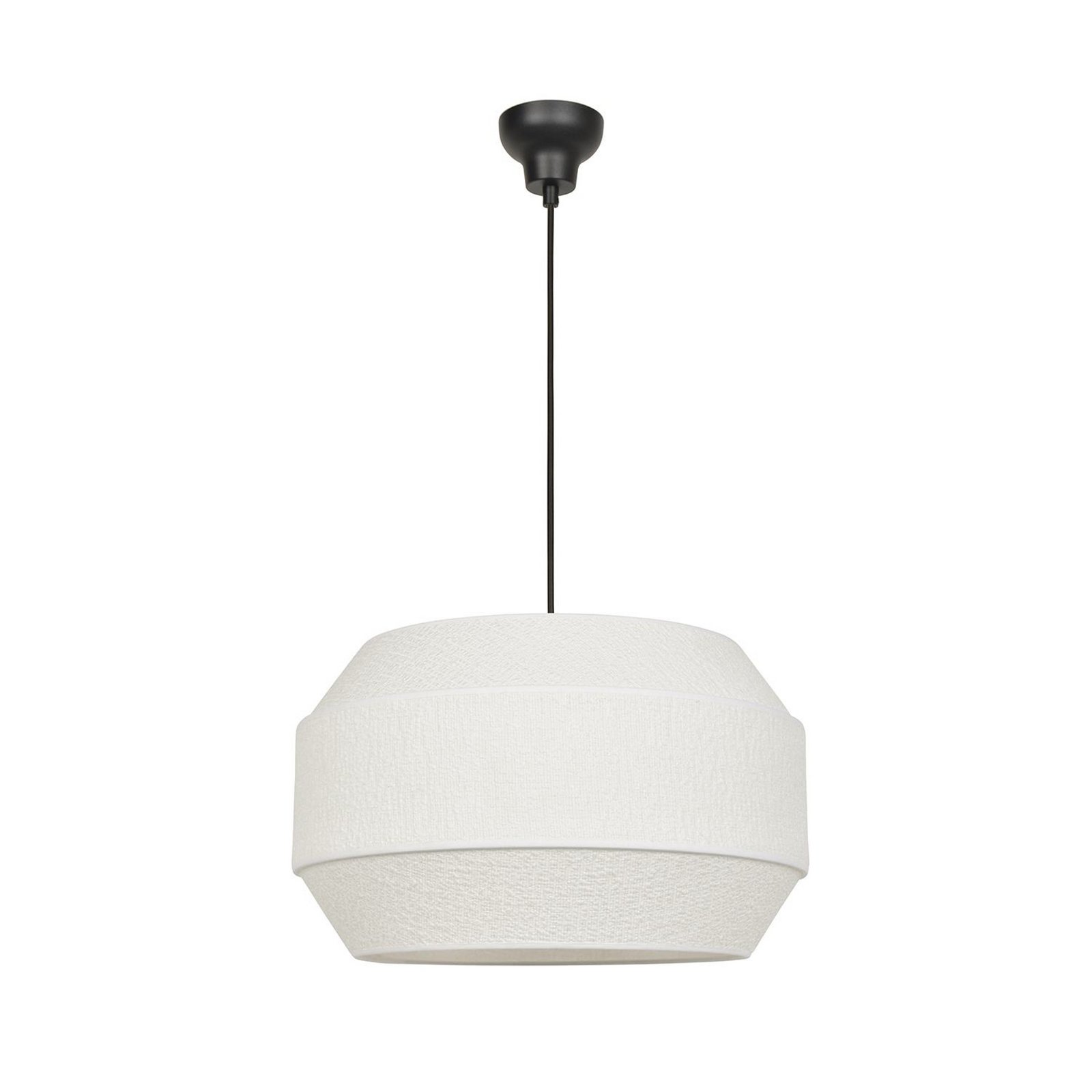 MARKET SET Lámpara colgante Cosiness, Ø 46 cm, blanco, tela