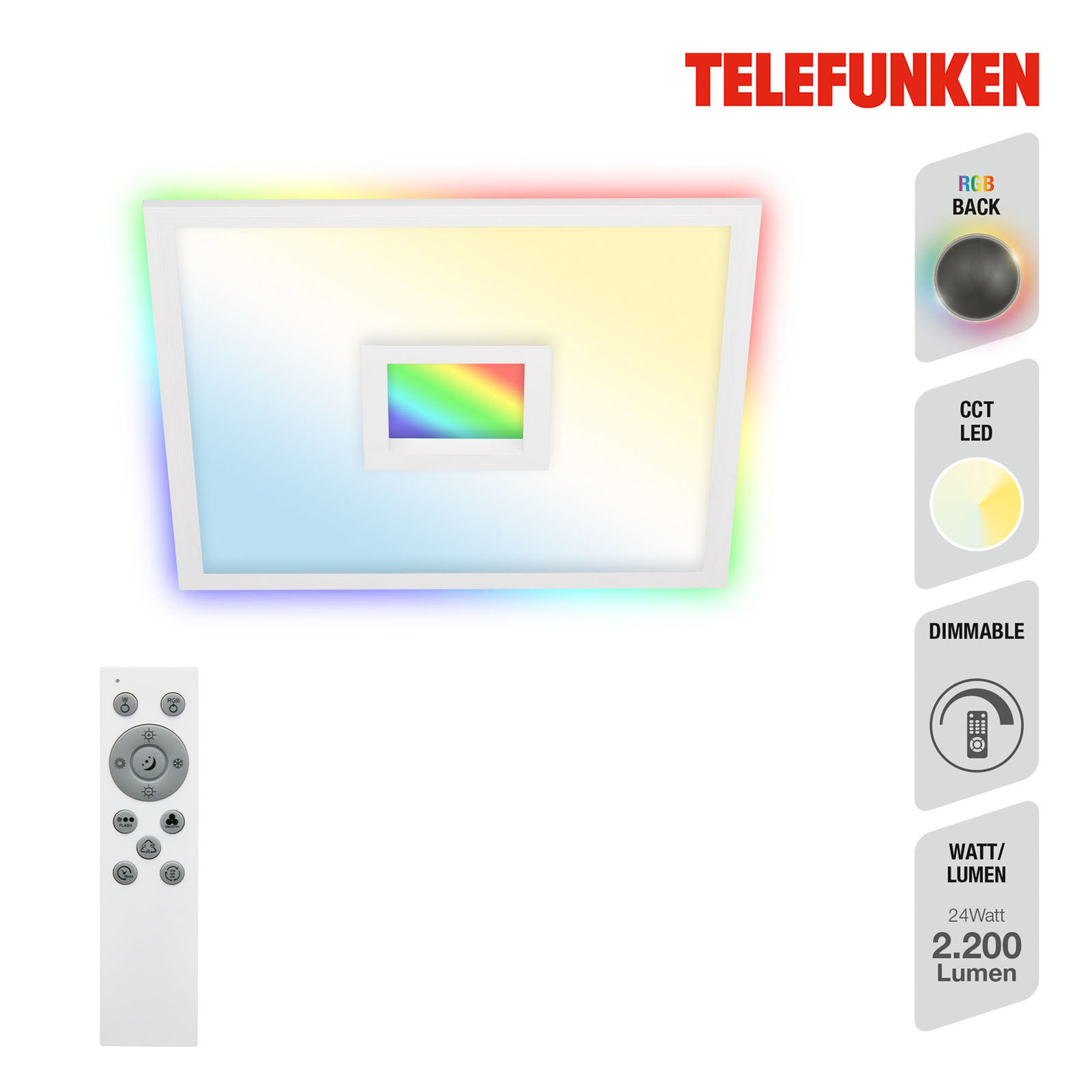 LED panel Centerback CCT RGB 45x45cm bijeli