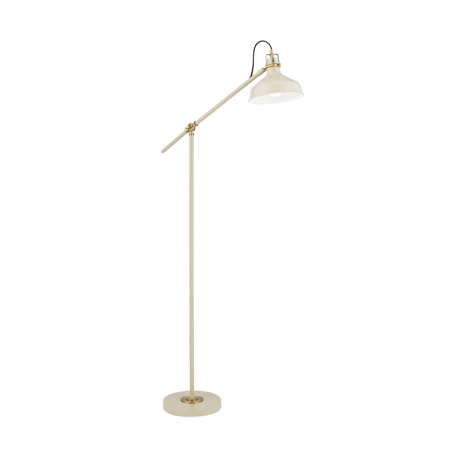 Lampa podłogowa Schiller, khaki, metal, 153 cm wysokości, regulowana