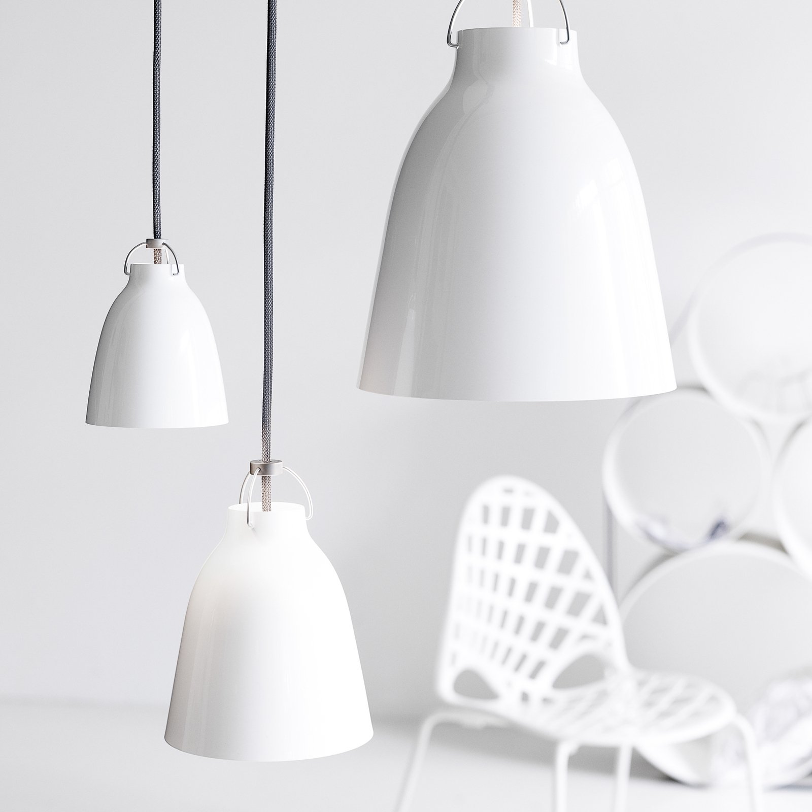 FRITZ HANSEN Caravaggio P1 Bianco lucido