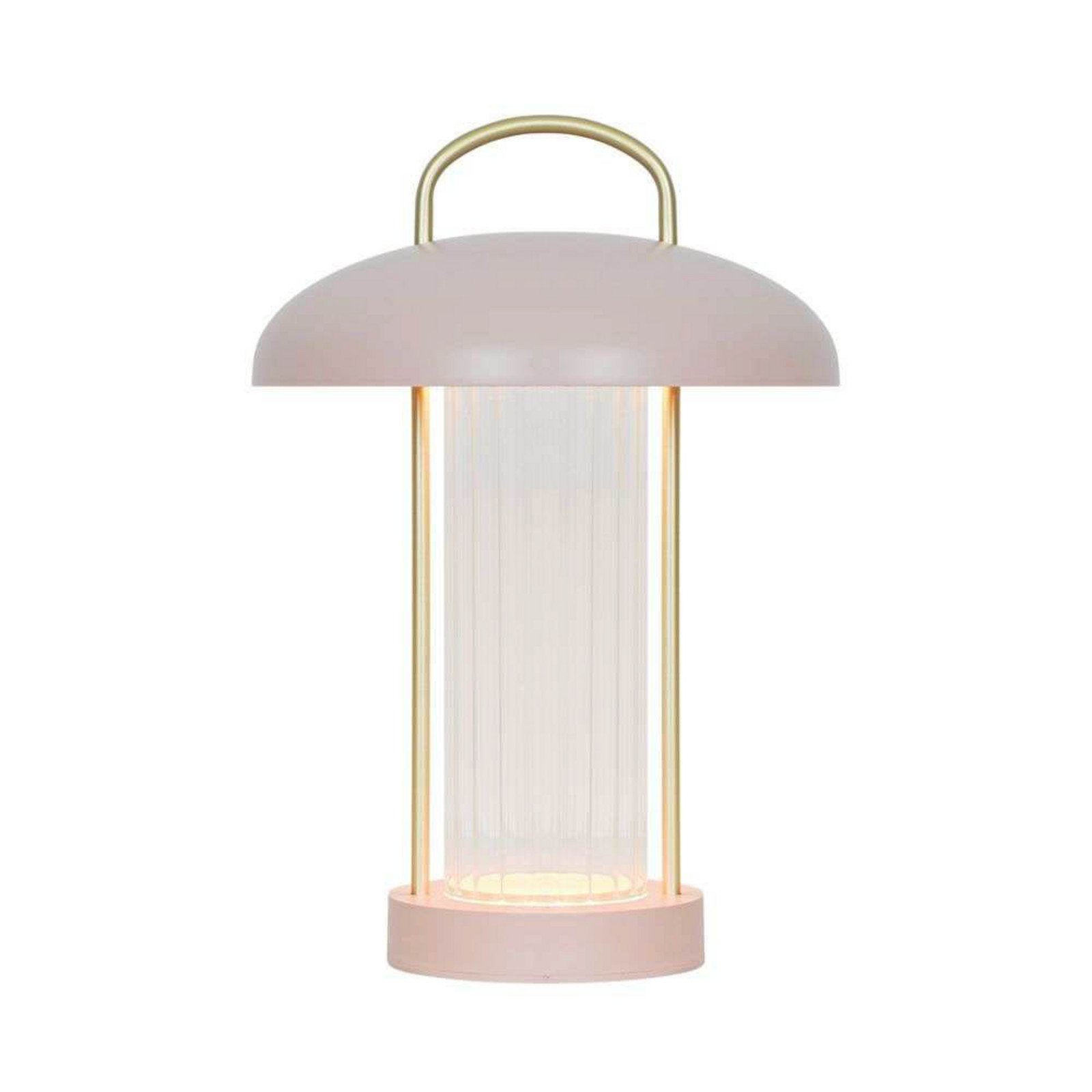 Nordlux Lampa de masă cu LED și baterie Mirano roz praf înălțime 29 cm metal - Camera de zi / sufragerie - Scandinavă - roz deschis transparent