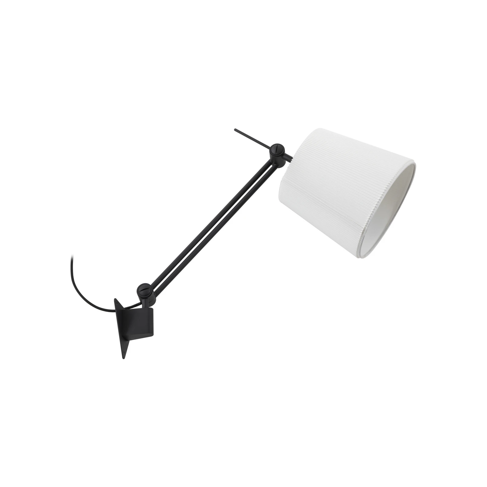 Lucande aplique de pared Caelia, enchufe, negro, textil, E27