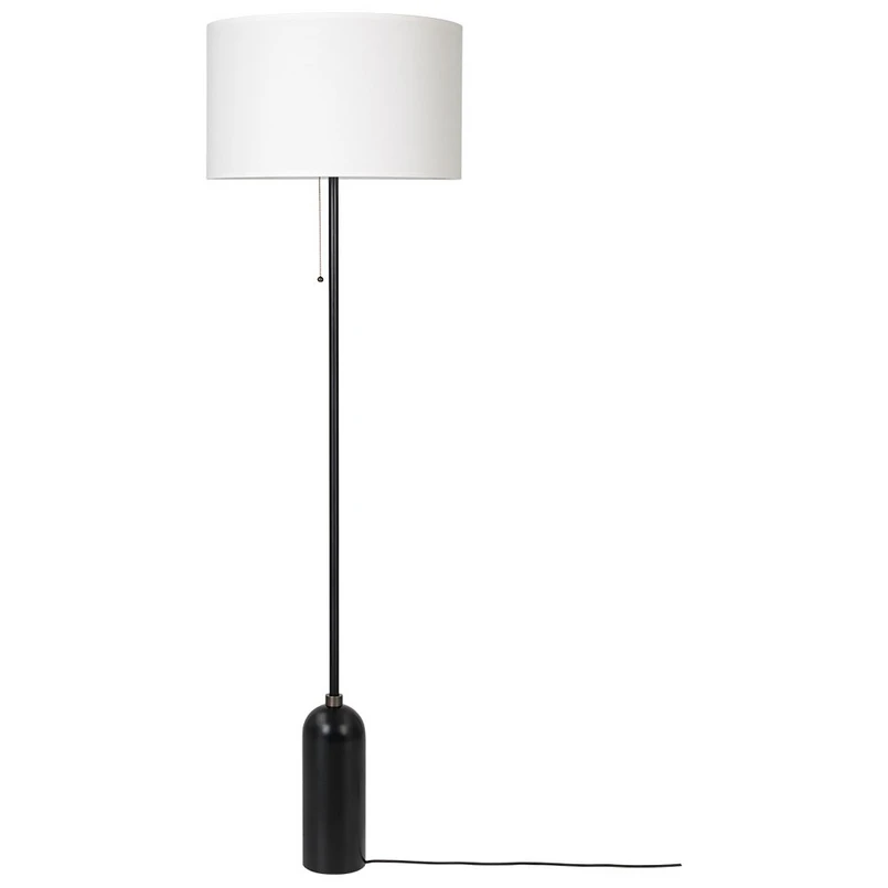 GUBI - Gravity Gulvlampe Sort Stål/Hvid