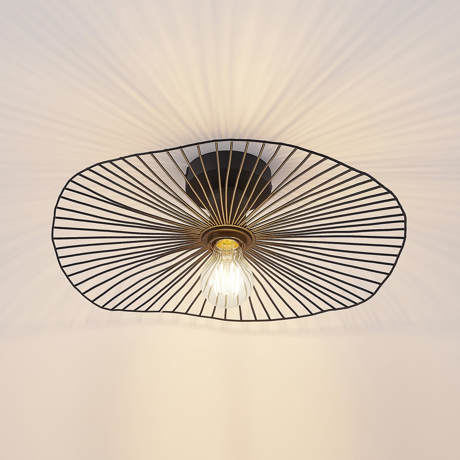 Ruota Plafondlamp Matt Black - Lindby