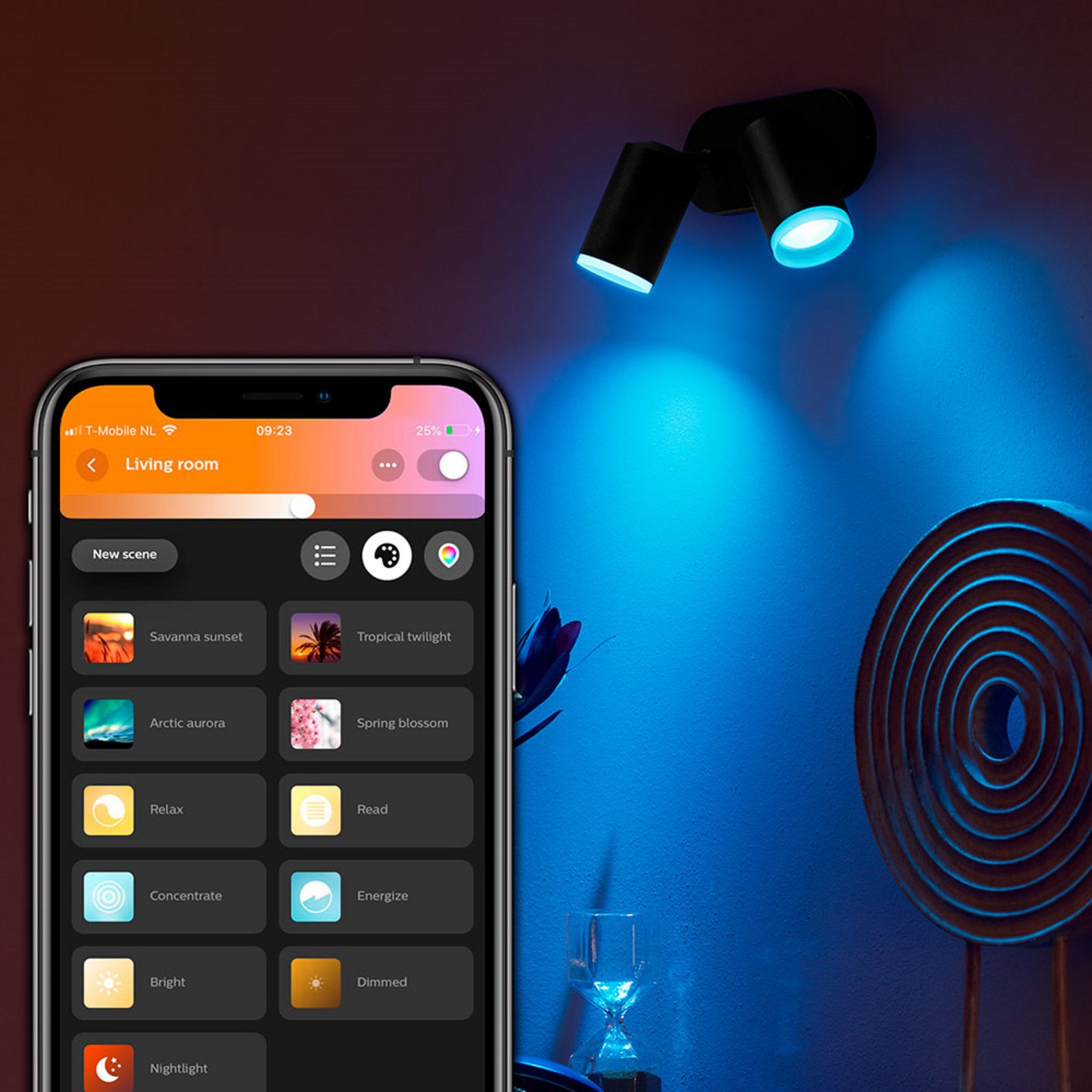 Fugato Spot 2 Plafonieră Bluetooth White/Color Amb. Black - Philips Hue