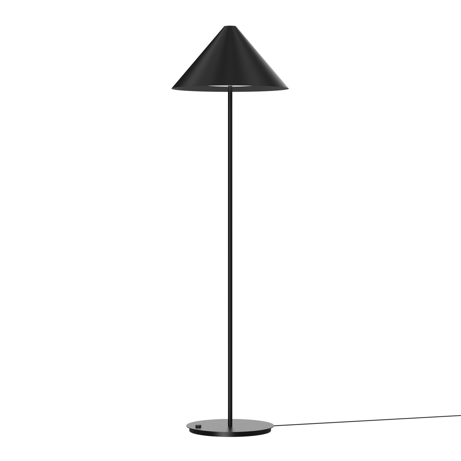 Подова лампа Keglen на Louis Poulsen в черен цвят