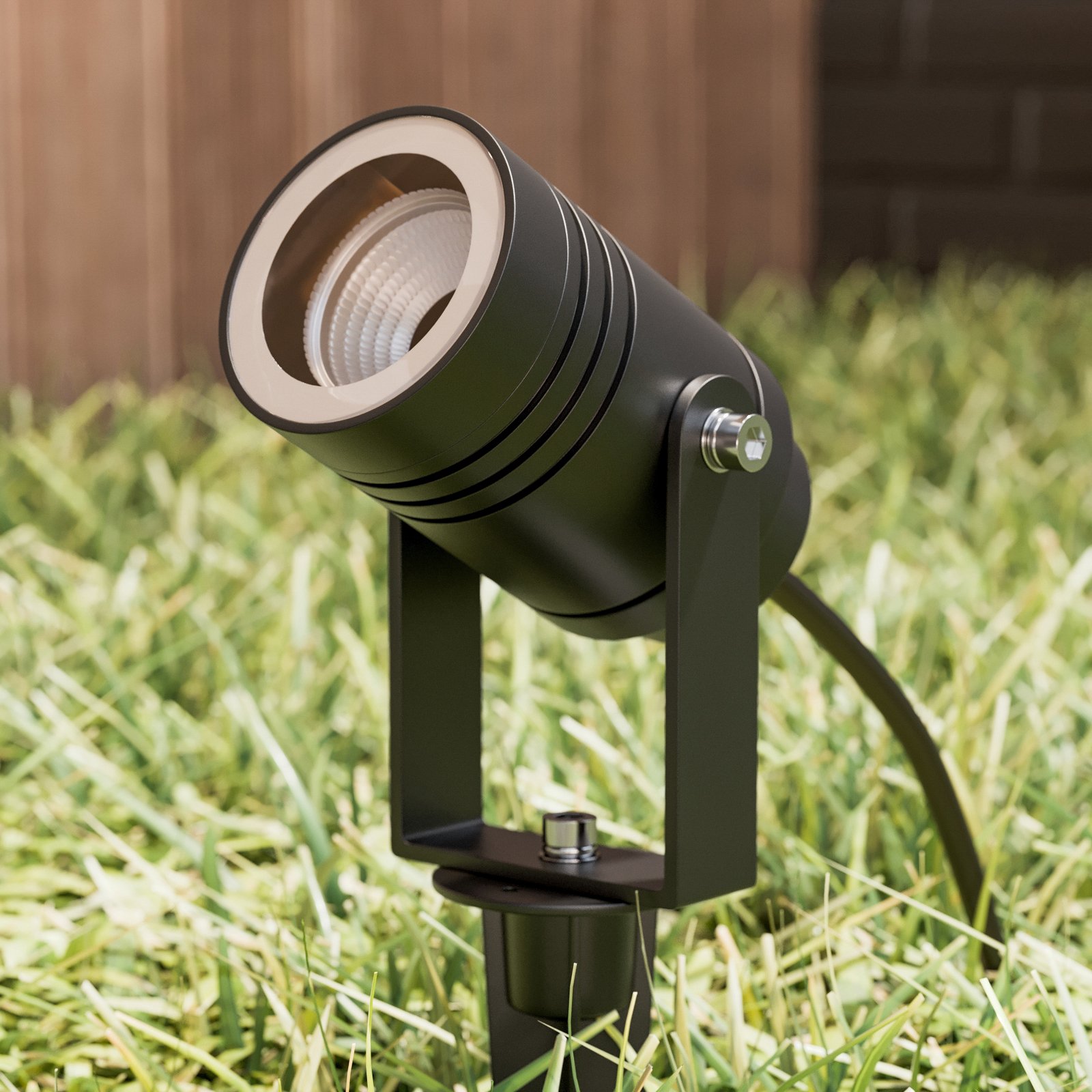 Galina Outdoor Spot w/Spike Dark Grey - Lucande
