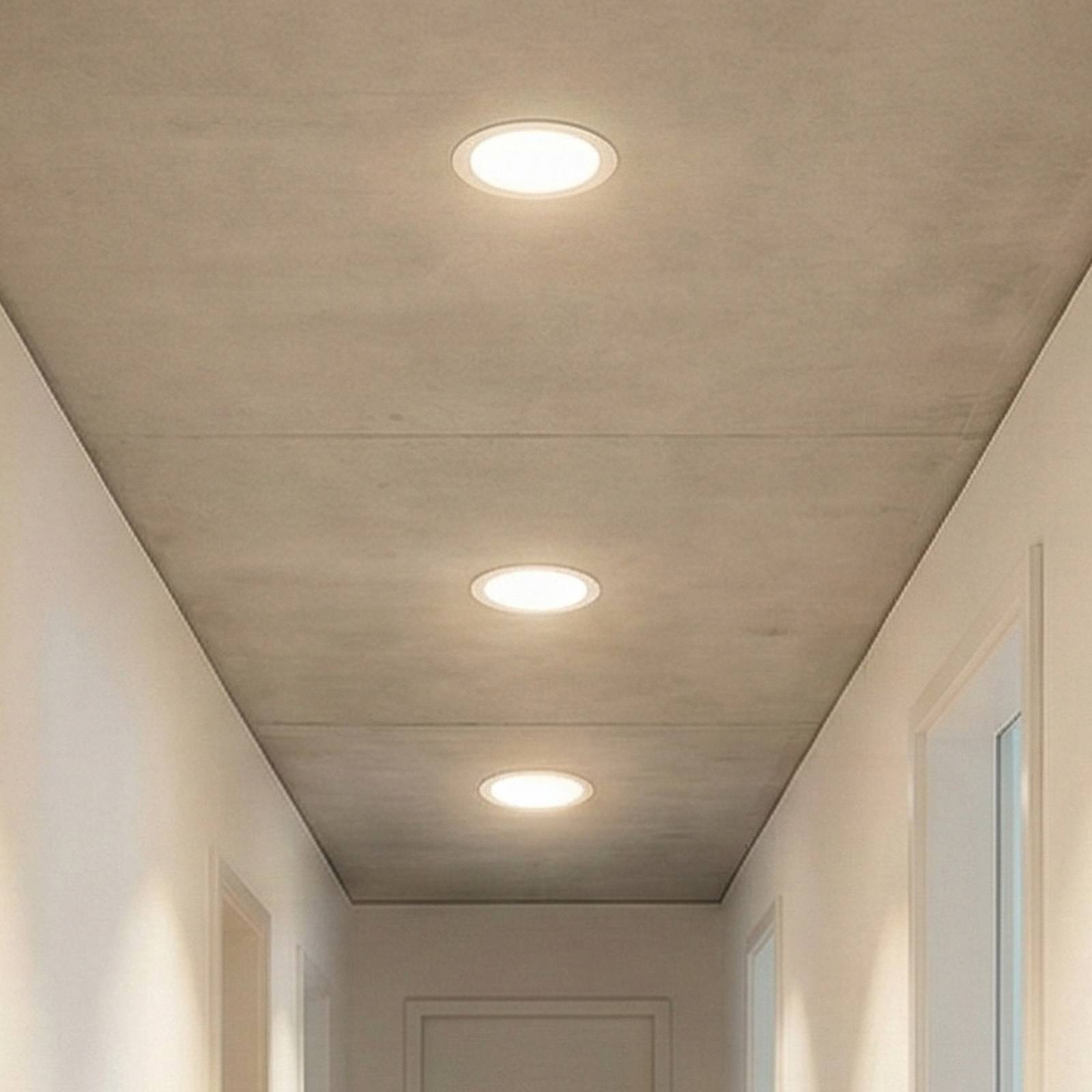 Plafonnier encastré LED OSRAM SLIM, Ø 12 cm, 6 500 K, blanc