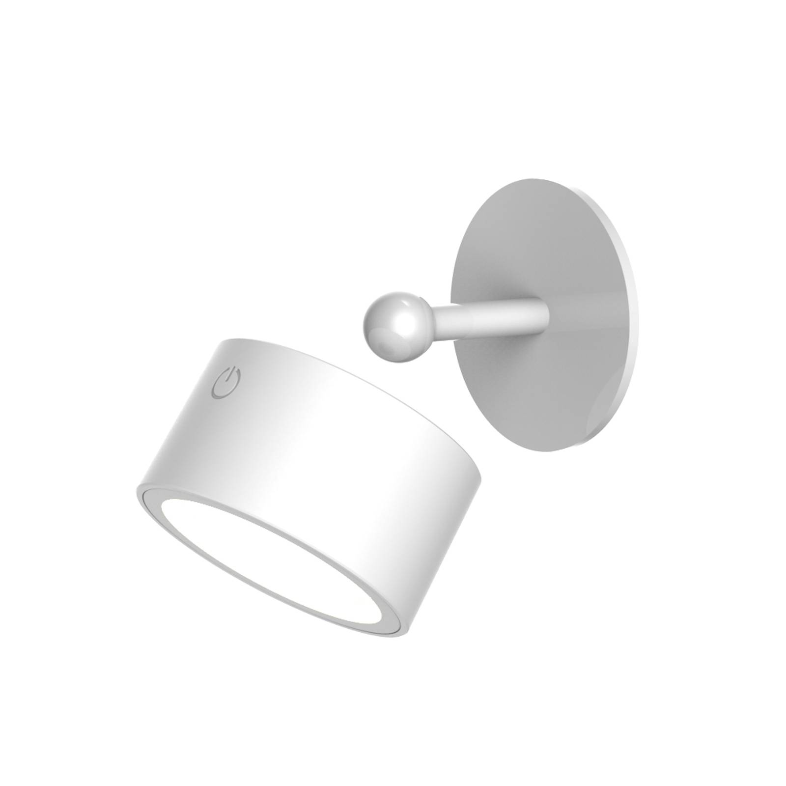 Newgarden LED-Akku-Wandlampe Roll 8 weiß schwenkbar