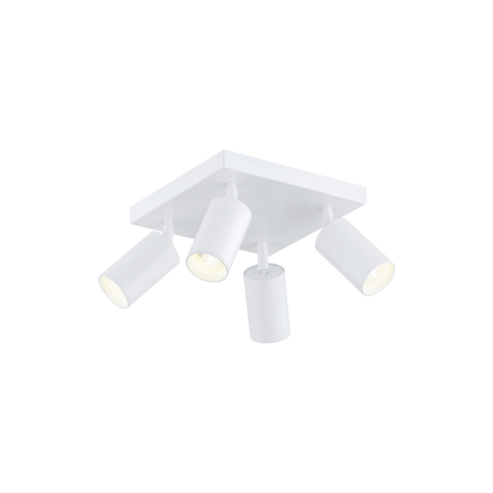 Spot pour plafond Sado, blanc, acier, orientable, à 4 lampes Spot pour plafond Sado, blanc, acier, orientable, à 4 lampes
