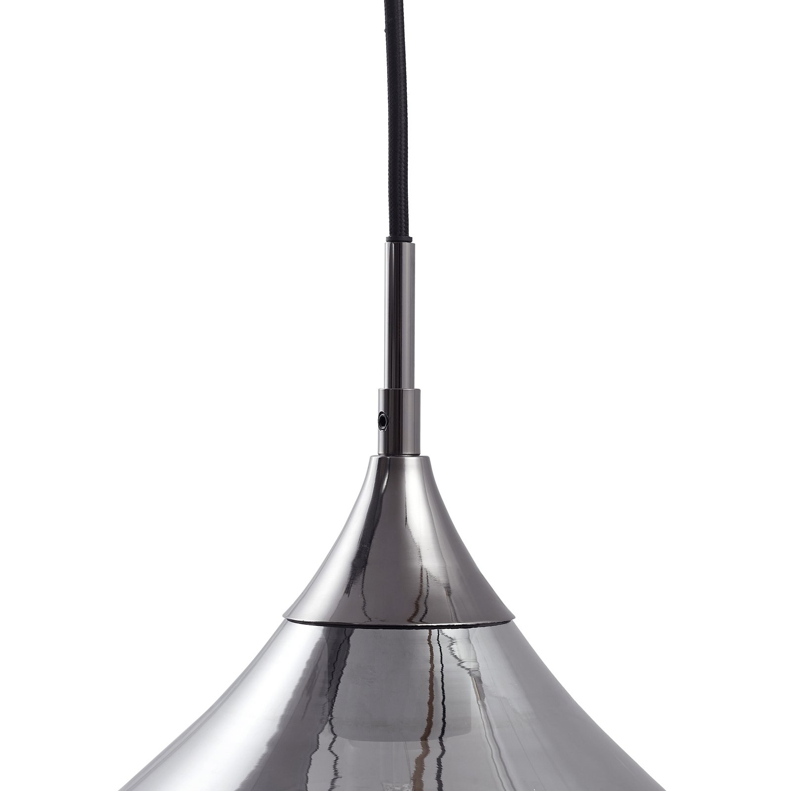 Lucande Suspension Jarven, à 5 lampes, noir, verre