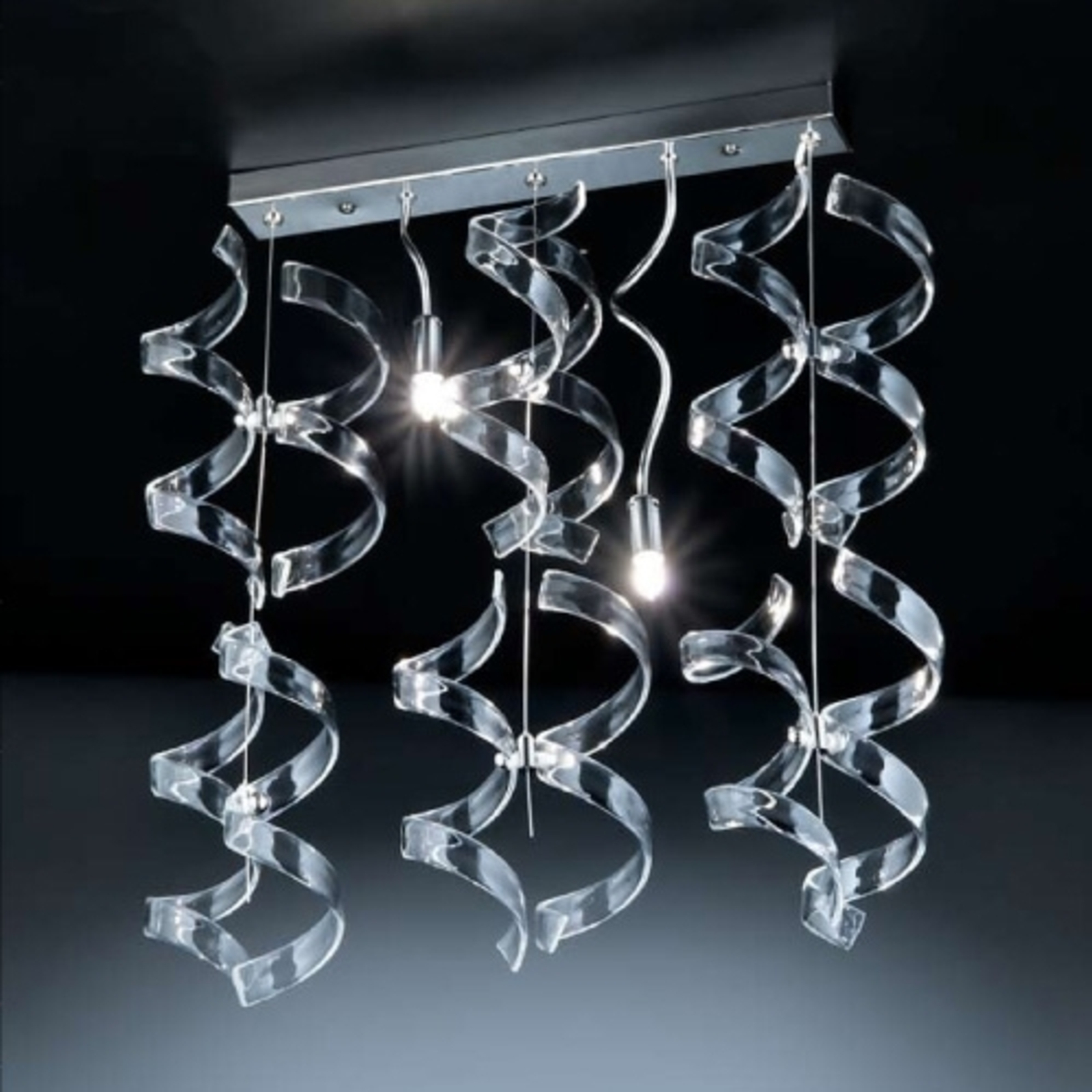 Opvallende hanglamp Crystal, 2-lichts