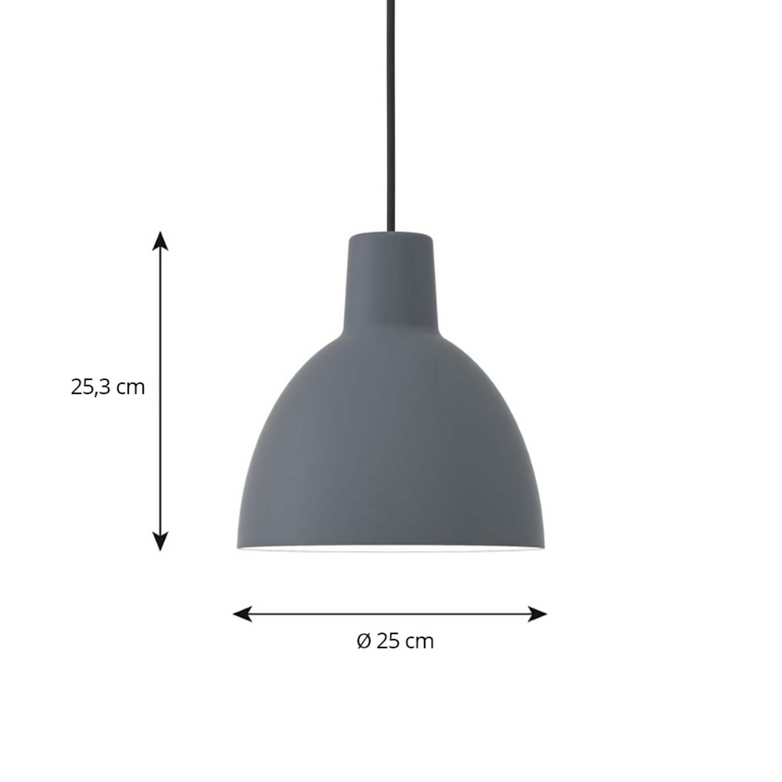 Louis Poulsen hanglamp Toldbod 250 blauwgrijs