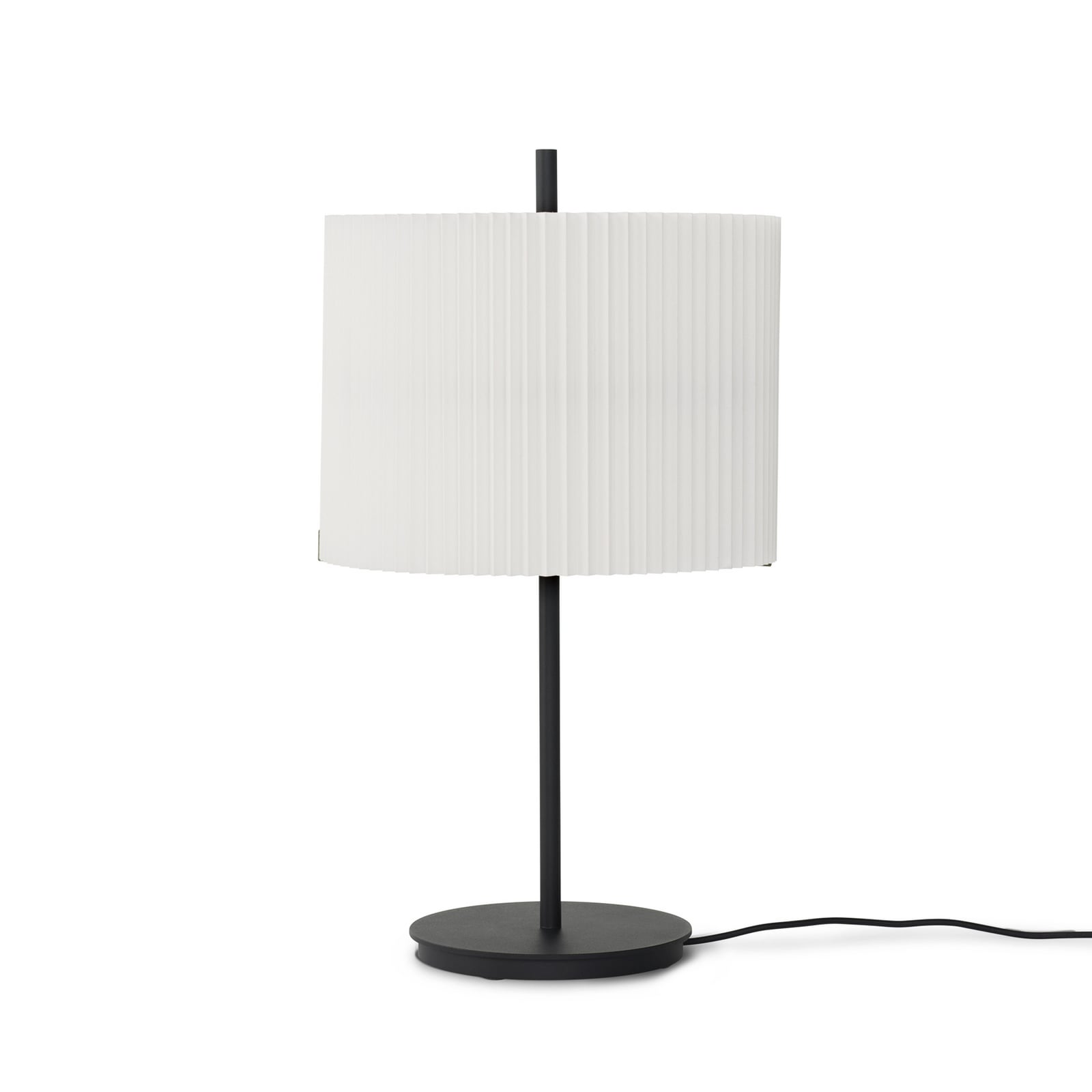 Nebra LED-Tischlampe, schwarz/weiß, 45cm, Textil - New Works