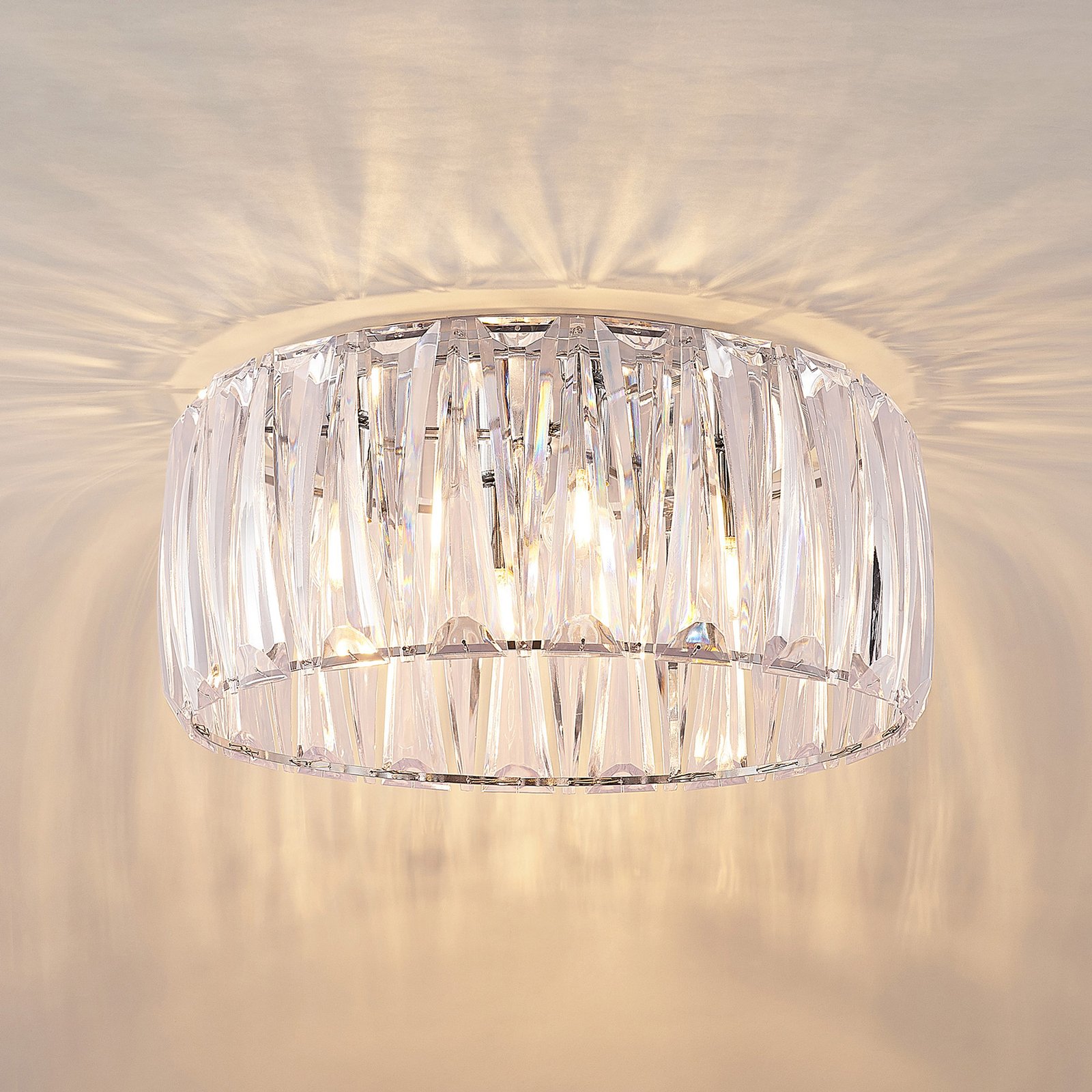 Sofia Mennyezeti Lámpa Transparent/Chrome - Lindby