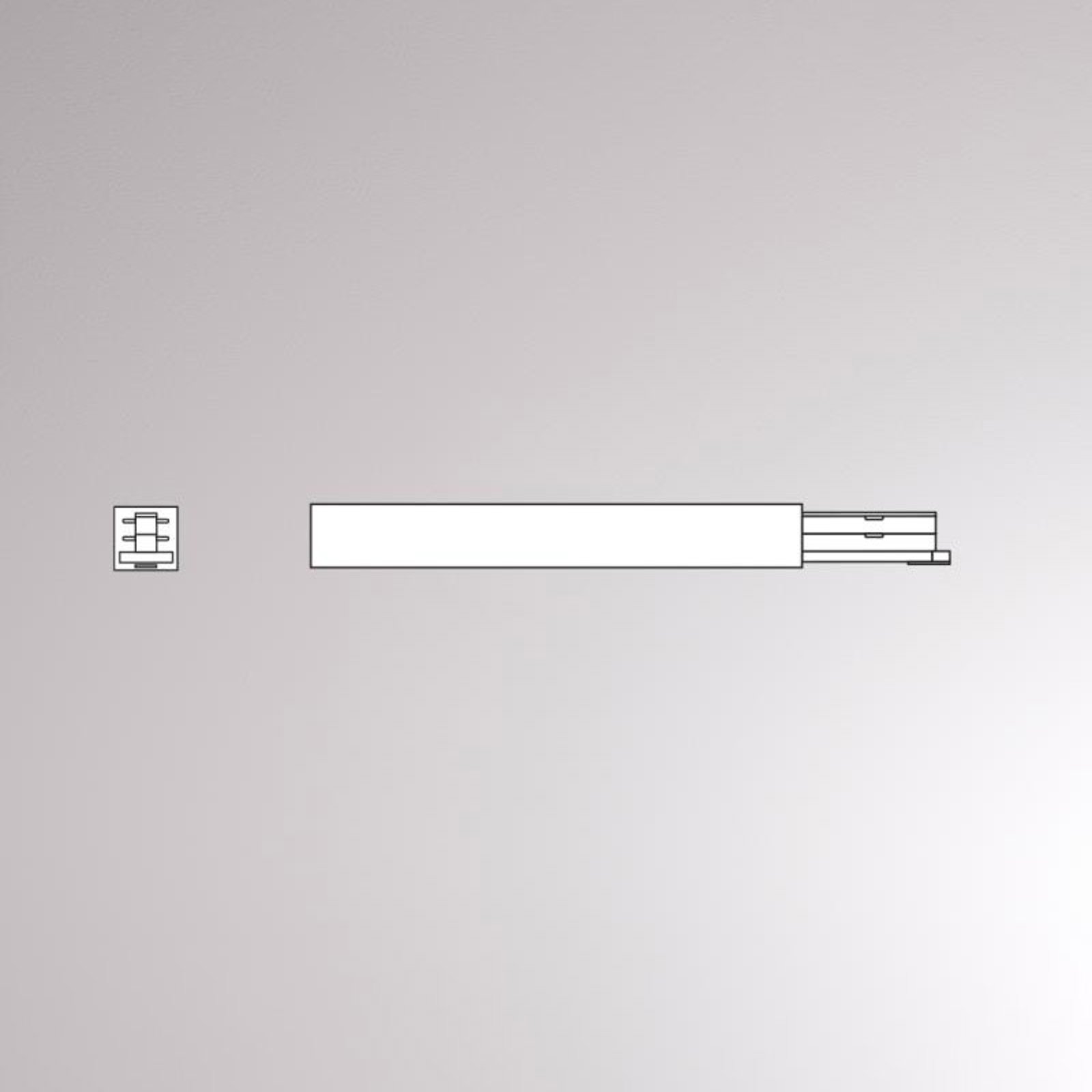 End power feed for Volare two-circuit track