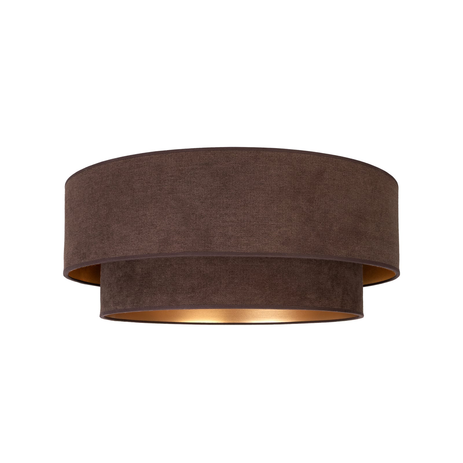 Deckenlampe Boho, braun/gold, Ø 60 cm, Textil, E27