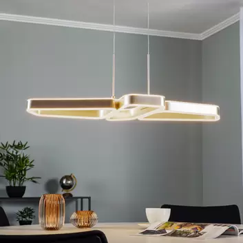 Lampada da soffitto bianca con LED e dimmerabile a 3 luci - Julka