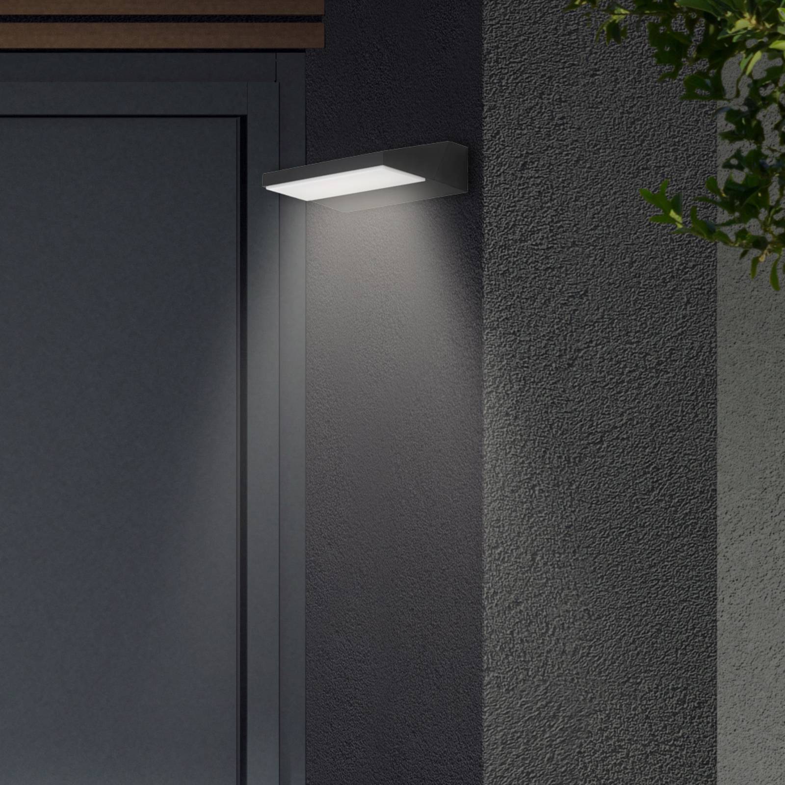 Bergen udendørs LED-væglampe drejes sort 4.000 K
