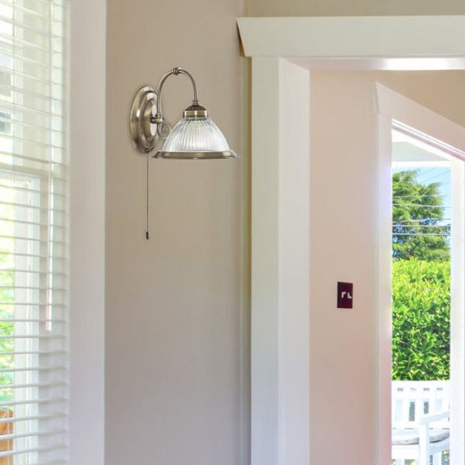 Aplică de perete American Diner alamă antic