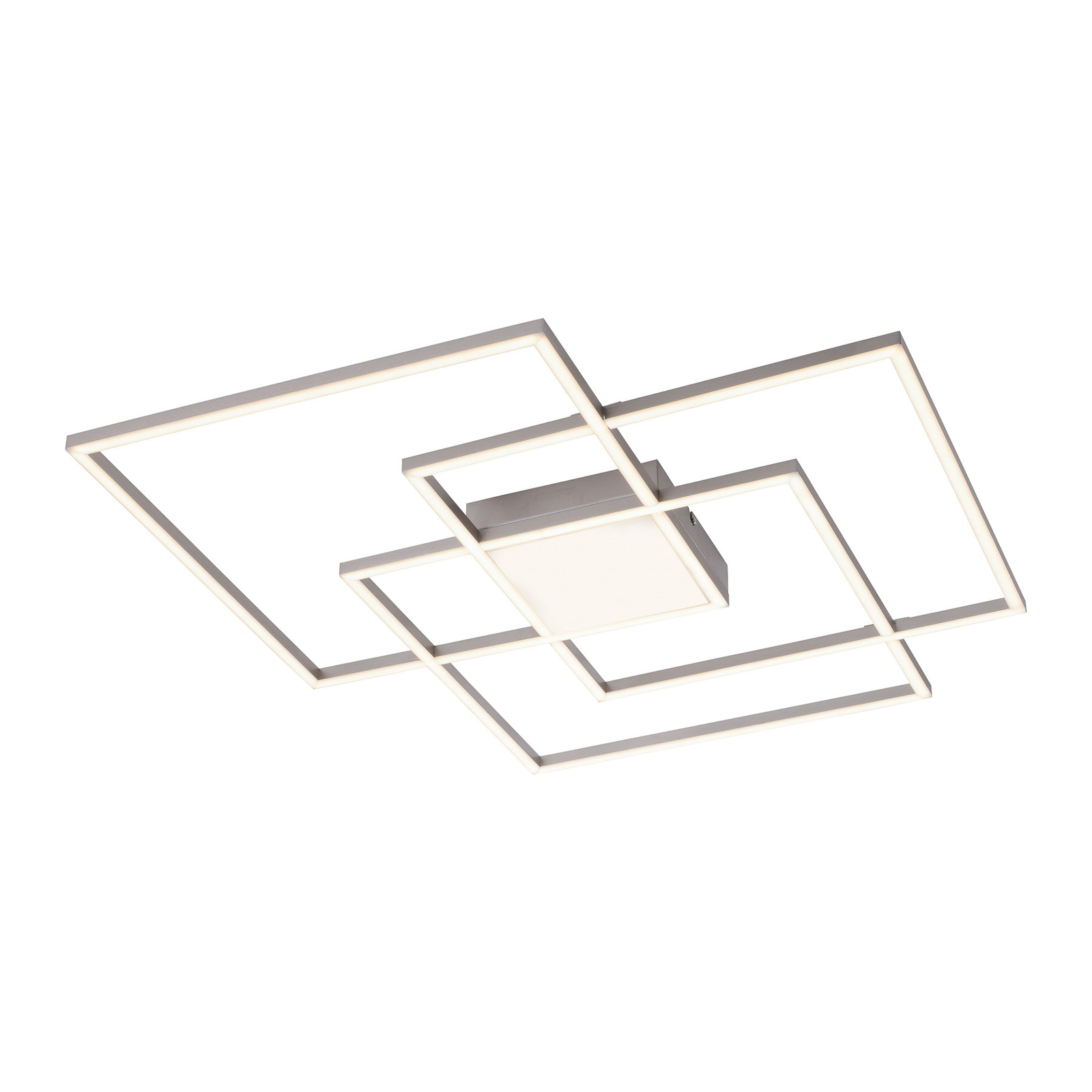 Plafoniera LED Asmin, CCT, acciaio, 75x75cm