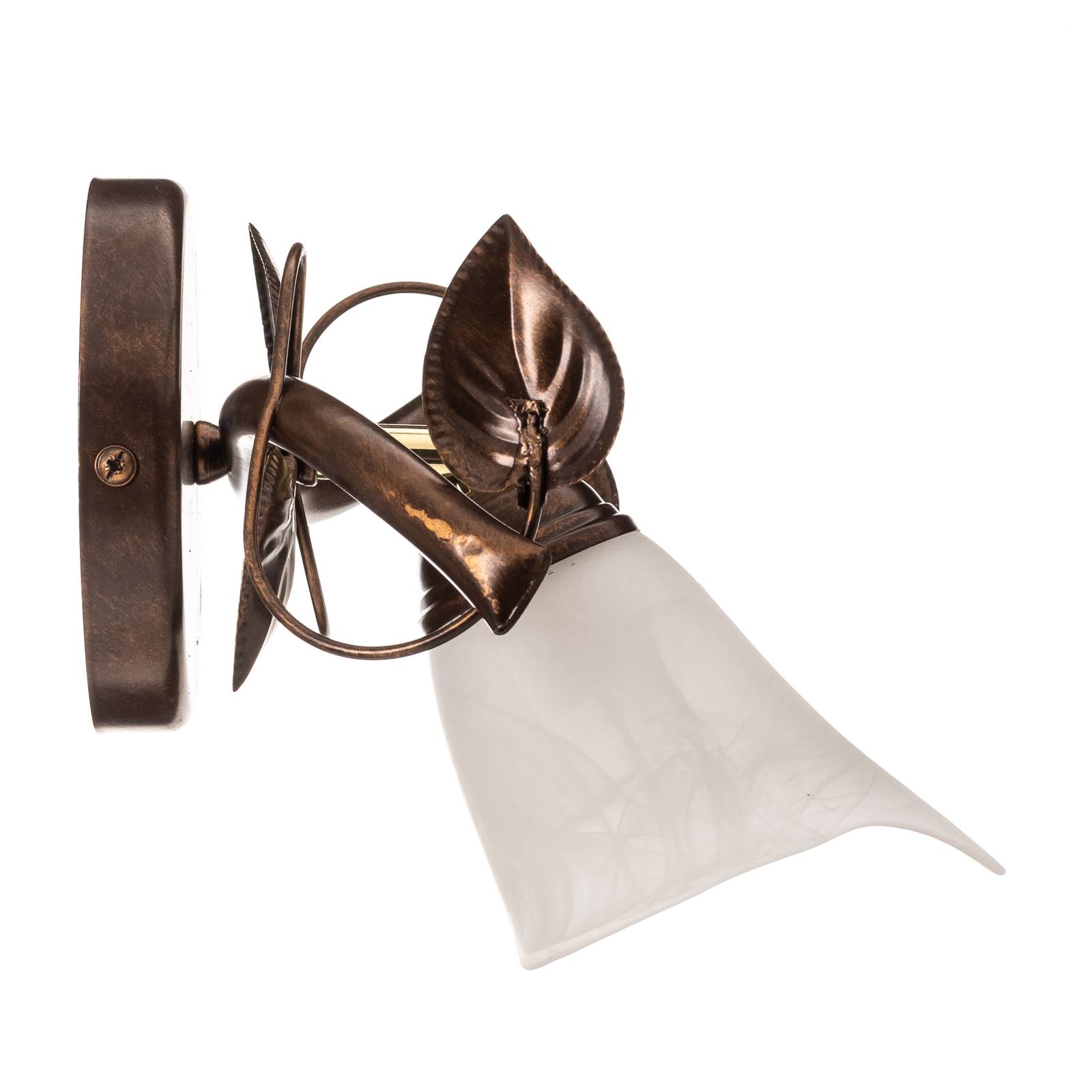 Kinkiet Siena w stylu florenckim, 1-punktowy, metal, szkło