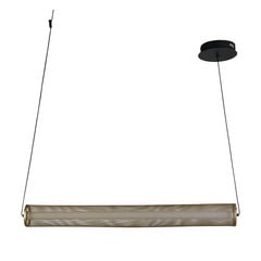 Lámpara colgante LED Thread, color dorado, atenuable en 3 niveles, acero