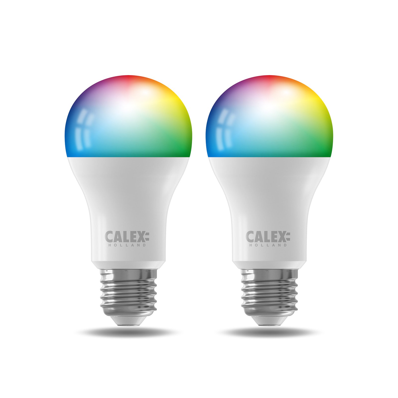 Calex Smart bombilla LED E27 A60 9,4W CCT RGB 2 ud