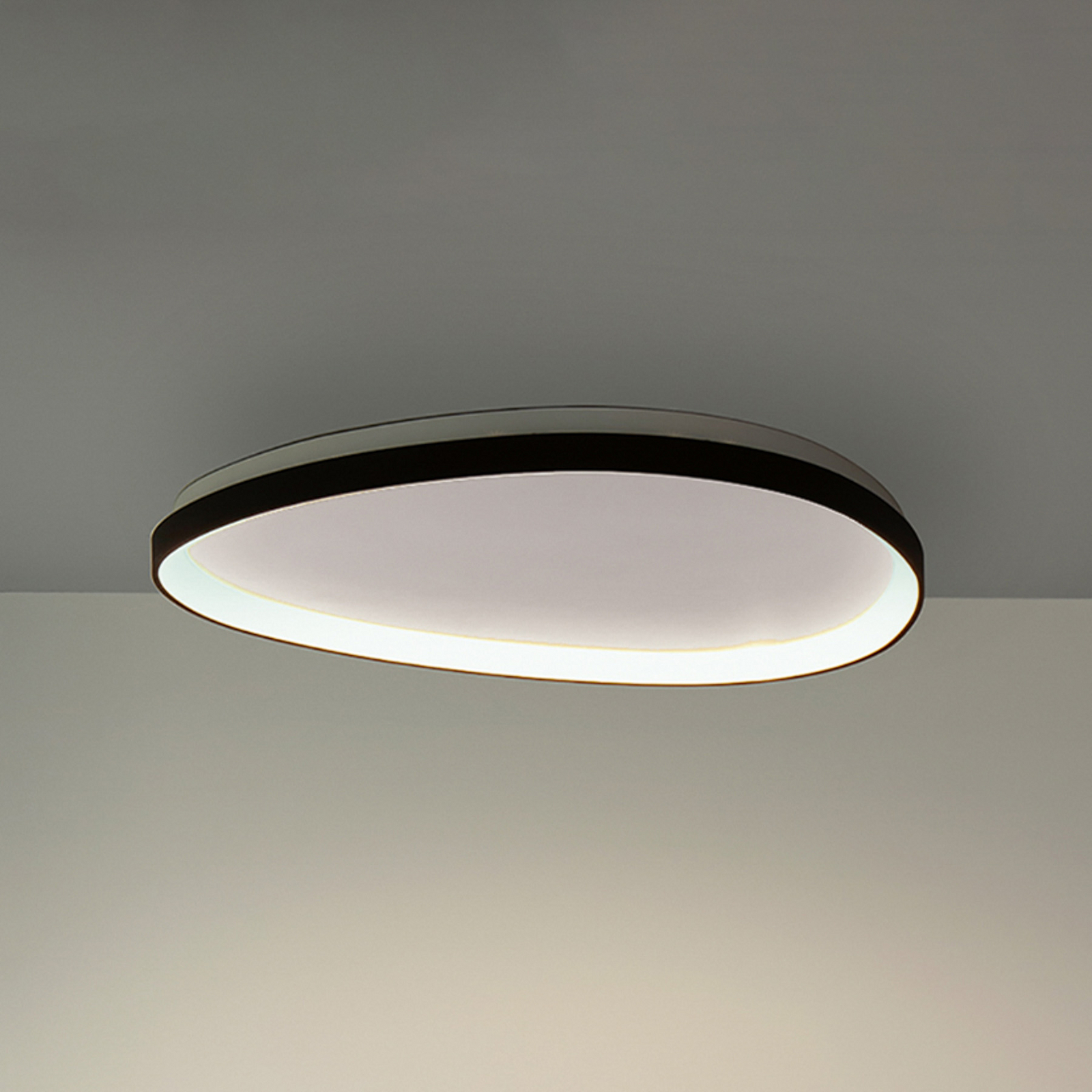 Candeeiro de teto LED IDEAL LUX Gemini, preto, 81 cm, 4000 K, ligar/desligar